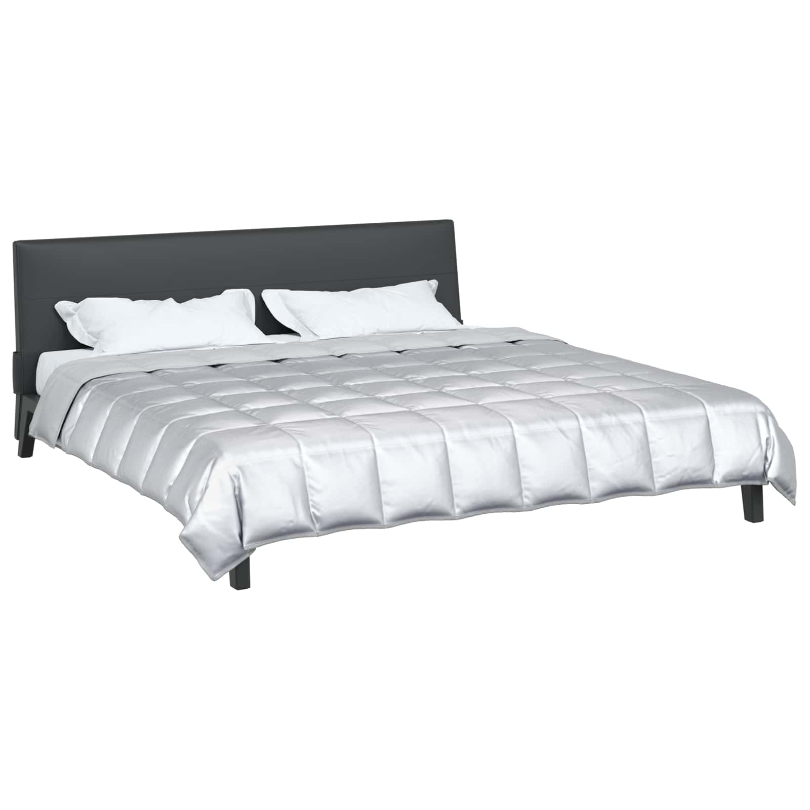 Ljetni pokrivač Srebrno 200 x 240 cm Saten i mikrovlakna