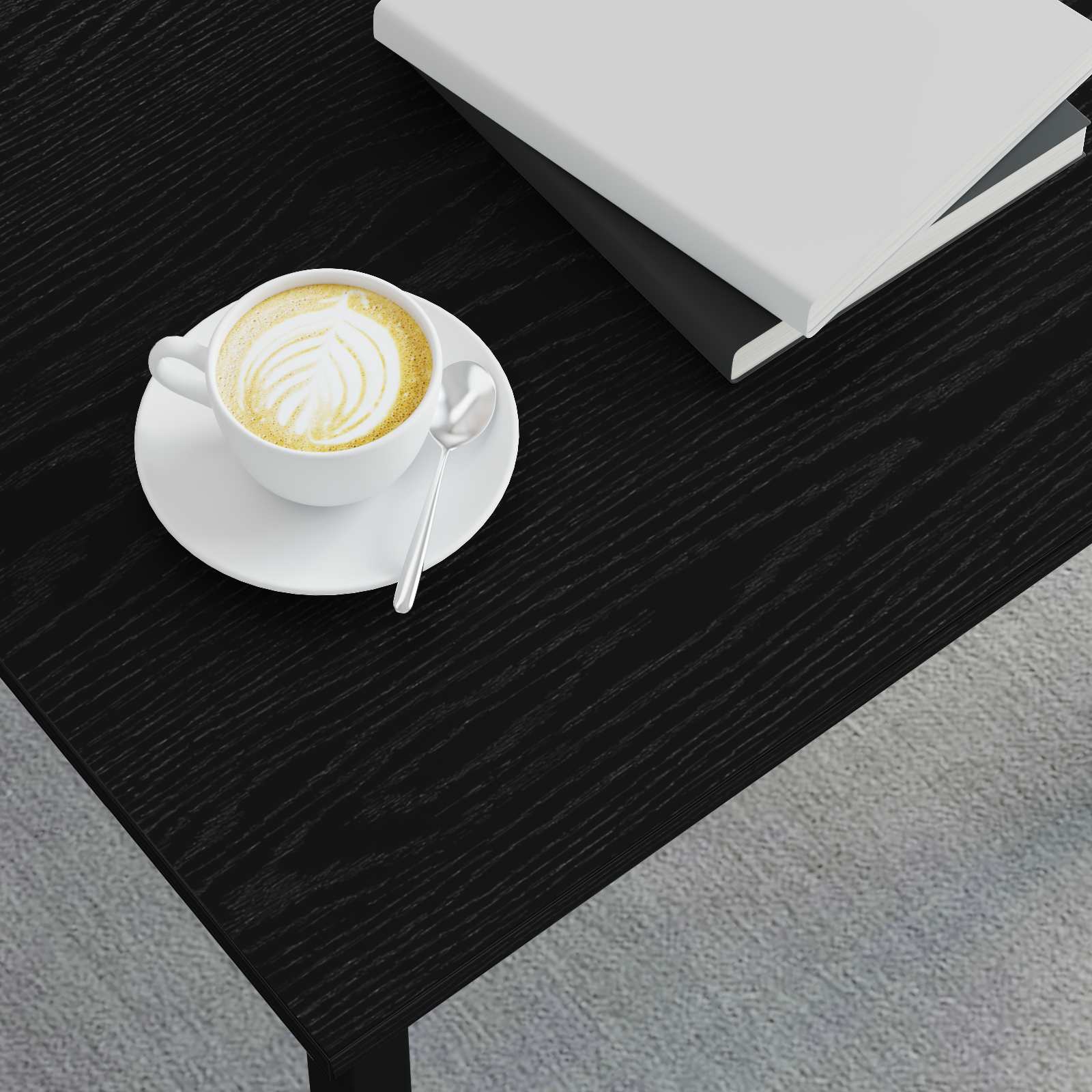 Kava Stol Crni hrast 40 x 40 x 36 cm Konstruirano drvo