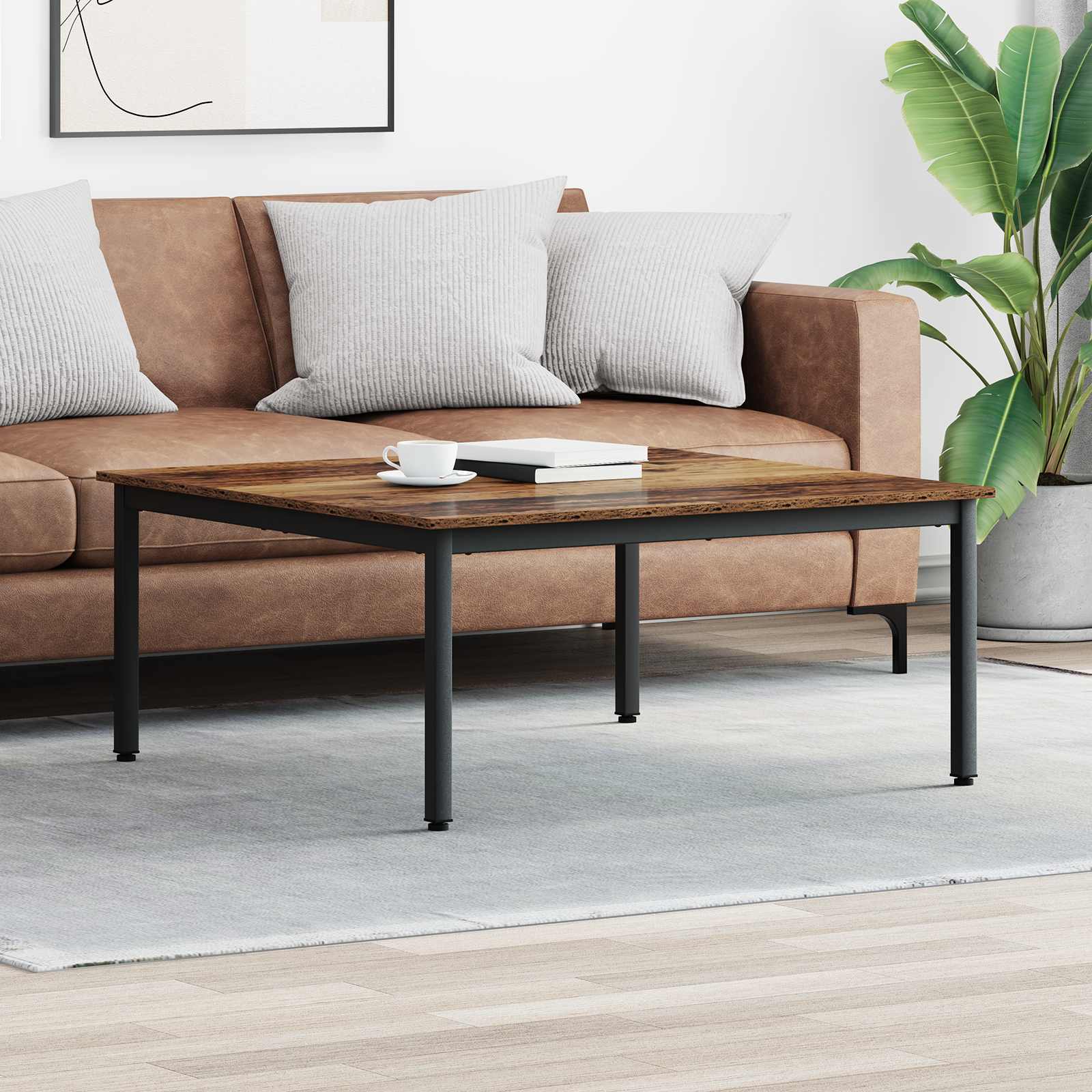 Kava Stol Staro drvo 100 x 100 x 45 cm Konstruirano drvo