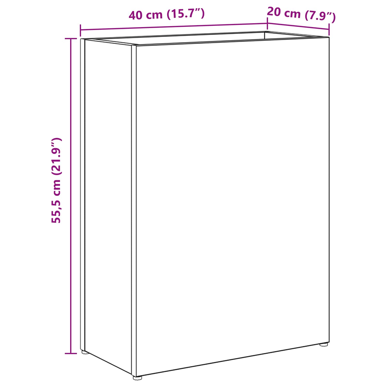 Stalak za kišobran s pohranom Sonoma hrast 40 x 20 x 55,5 cm