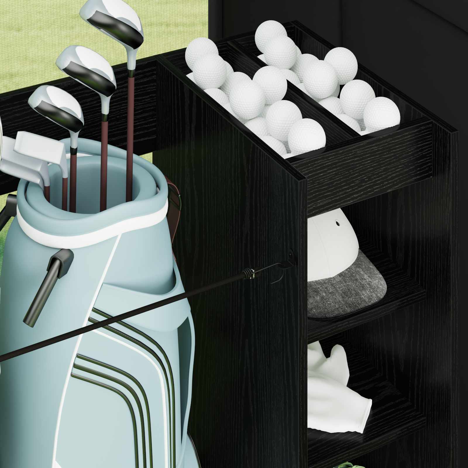Golf ormar s kotačem Jednobojno Crni hrast 90 x 45 x 98 cm