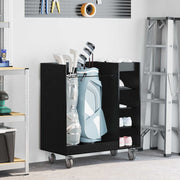 Golf ormar s kotačem Jednobojno Crni hrast 90 x 45 x 98 cm