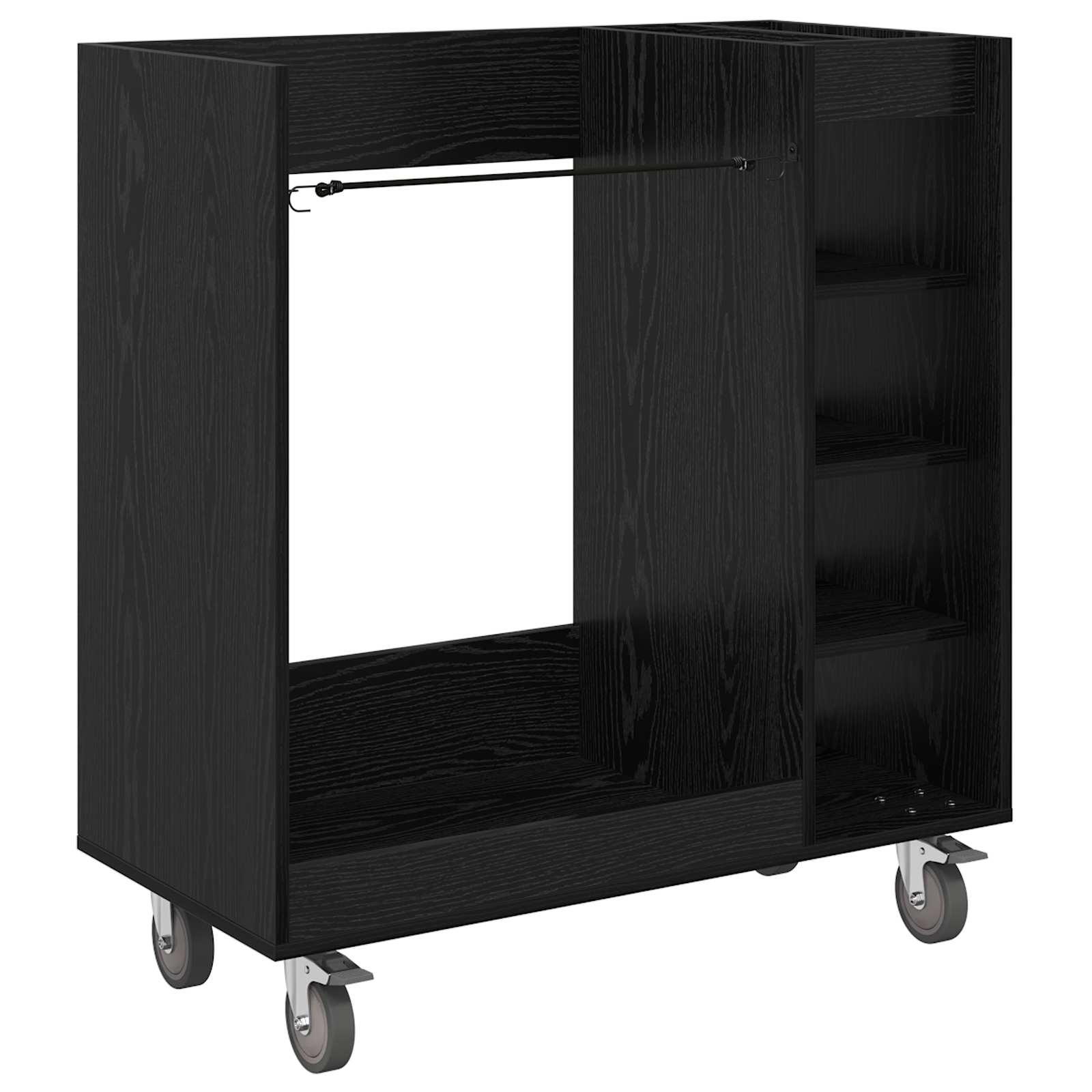 Golf ormar s kotačem Jednobojno Crni hrast 90 x 45 x 98 cm