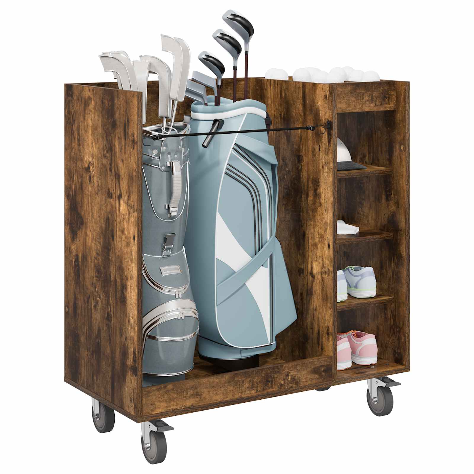 Golf ormar s kotačem Jednobojno Dimljeni hrast 90 x 45 x 98 cm