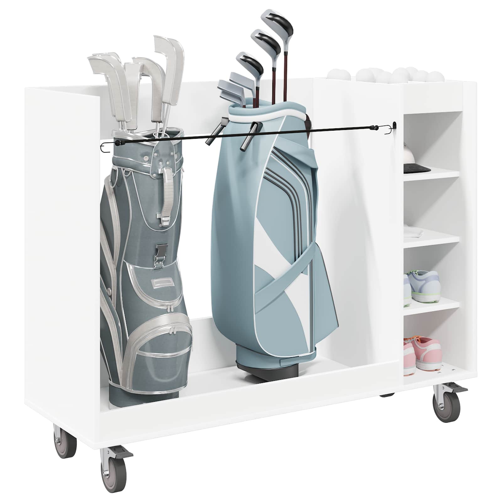 Golf ormar s kotačem Jednobojno Bijelo 120 x 45 x 98 cm