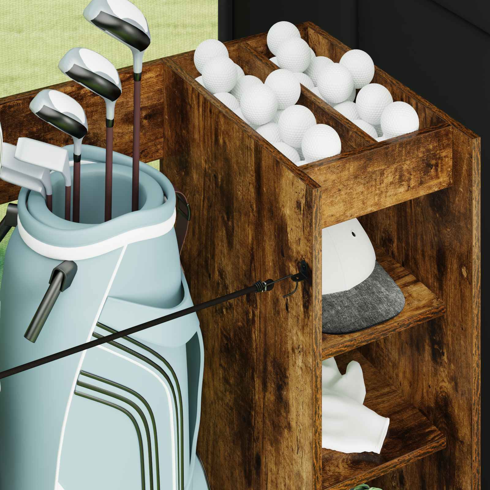 Golf ormar s kotačem Jednobojno Dimljeni hrast 120 x 45 x 98 cm