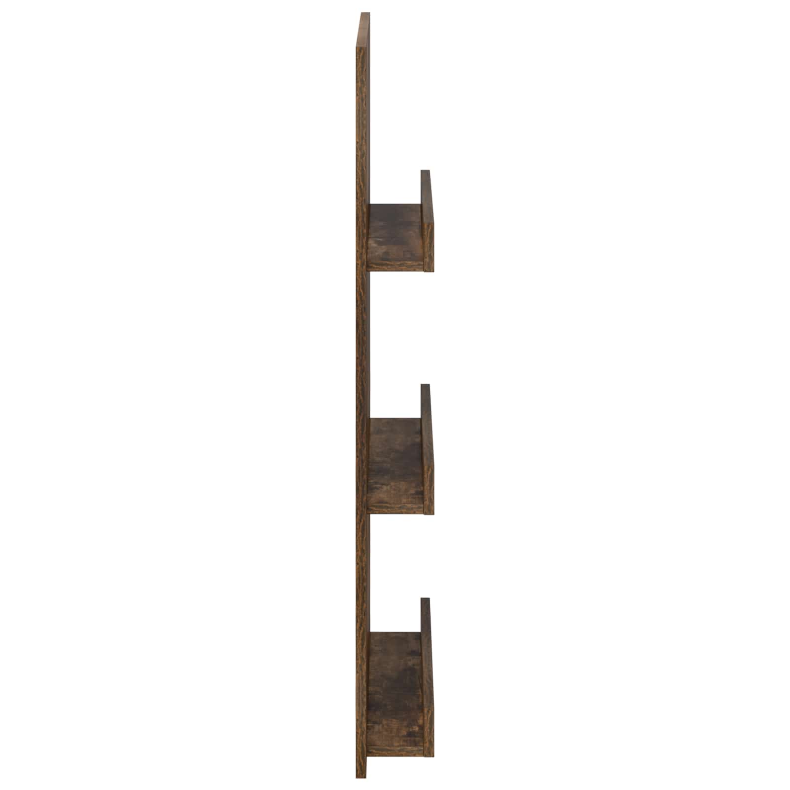 Polica za časopise s policom Dimljeni hrast 51 x 11 x 102 cm