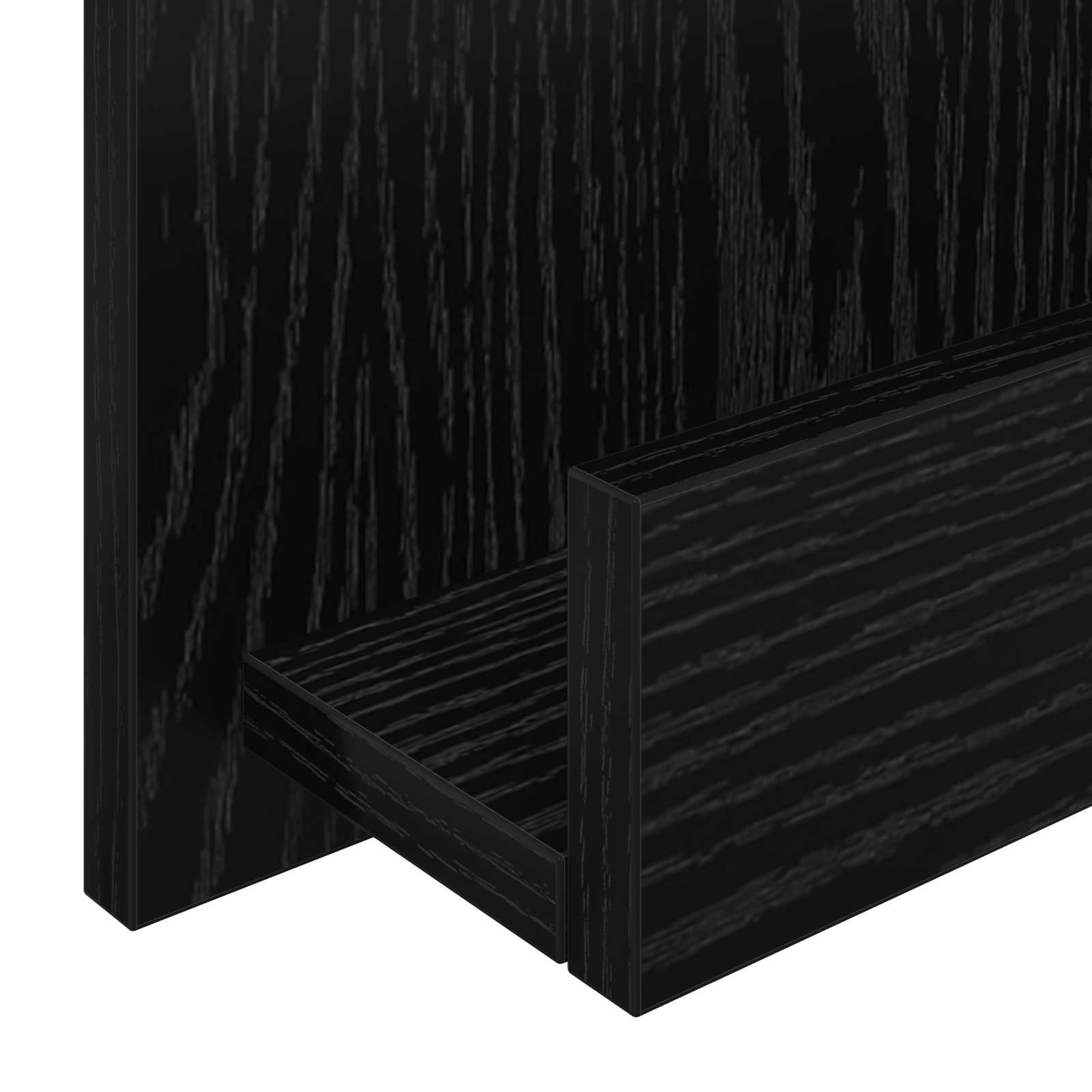 Polica za časopise s policom Crni hrast 43 x 11 x 102 cm