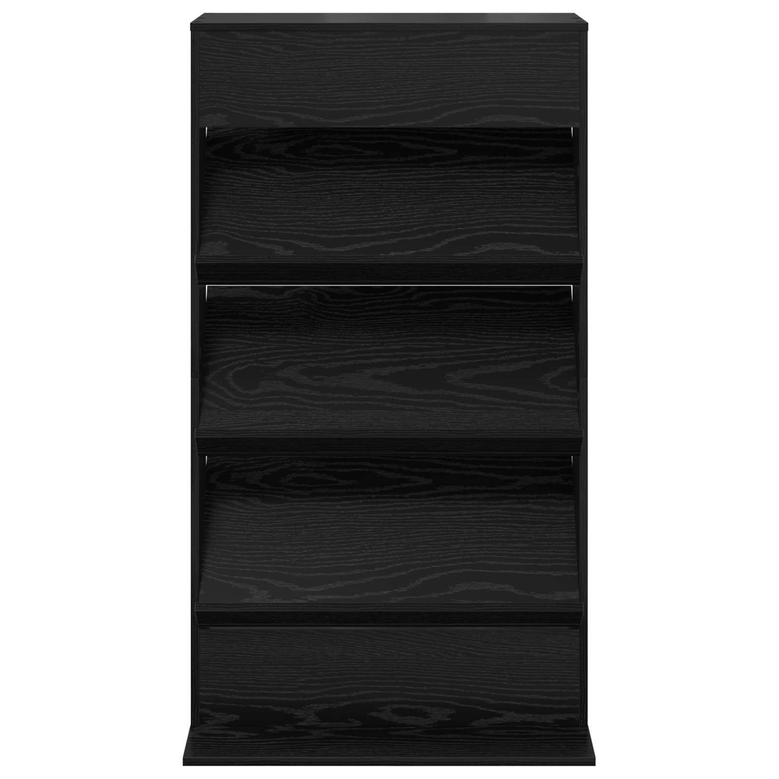 Polica za časopise s policom Crni hrast 70 x 41 x 126 cm