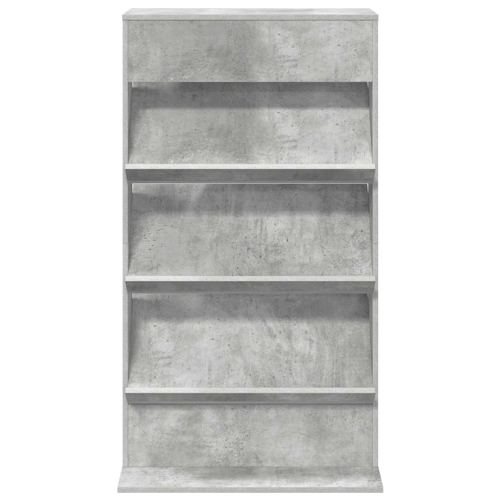 Polica za časopise s policom Betonski sivi 70 x 41 x 126 cm