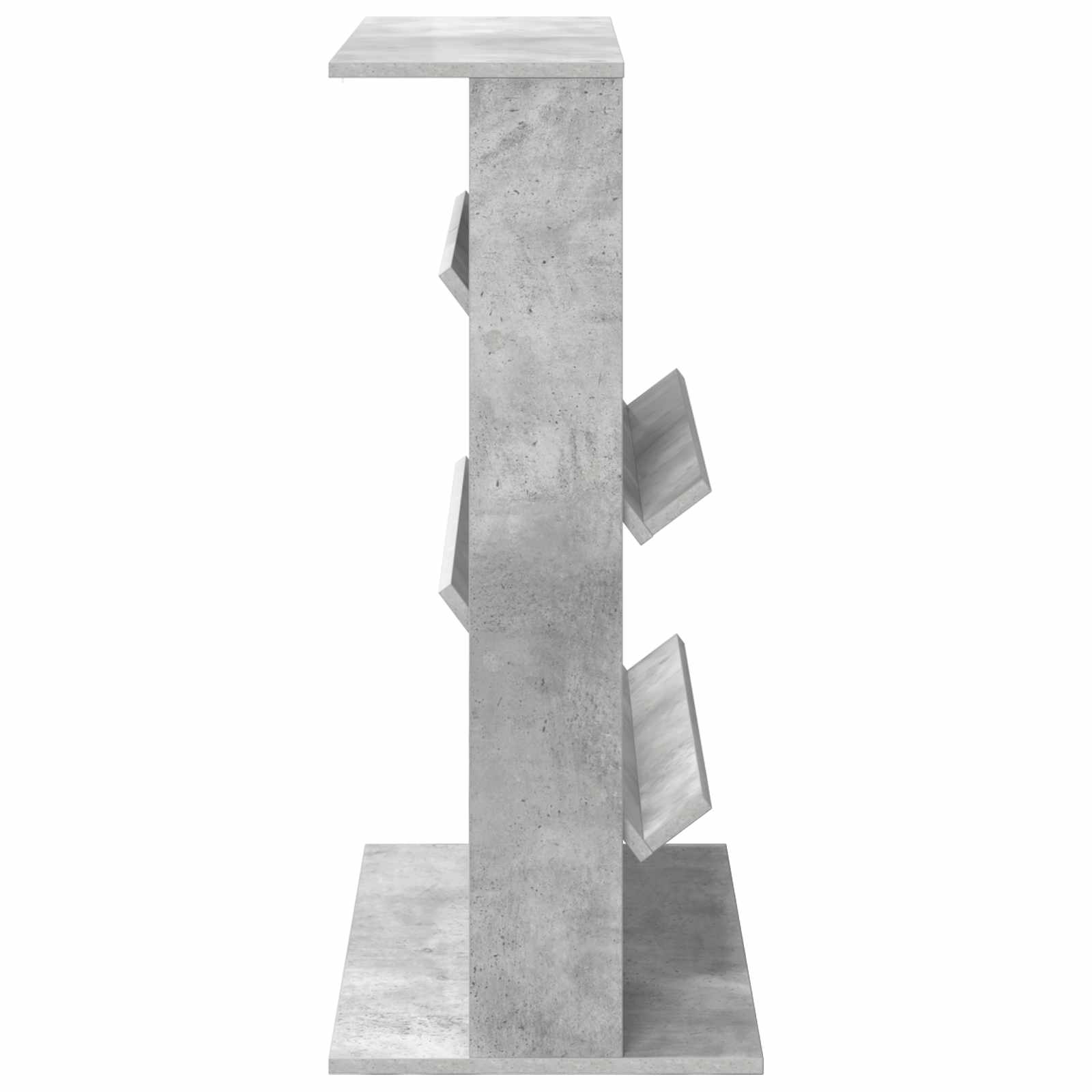 Polica za časopise s policom Betonski sivi 70 x 41 x 96 cm