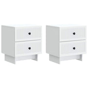 Noćni ormar 2 pcs Bijela 43 x 34,5 x 47,5 cm Konstruirano drvo