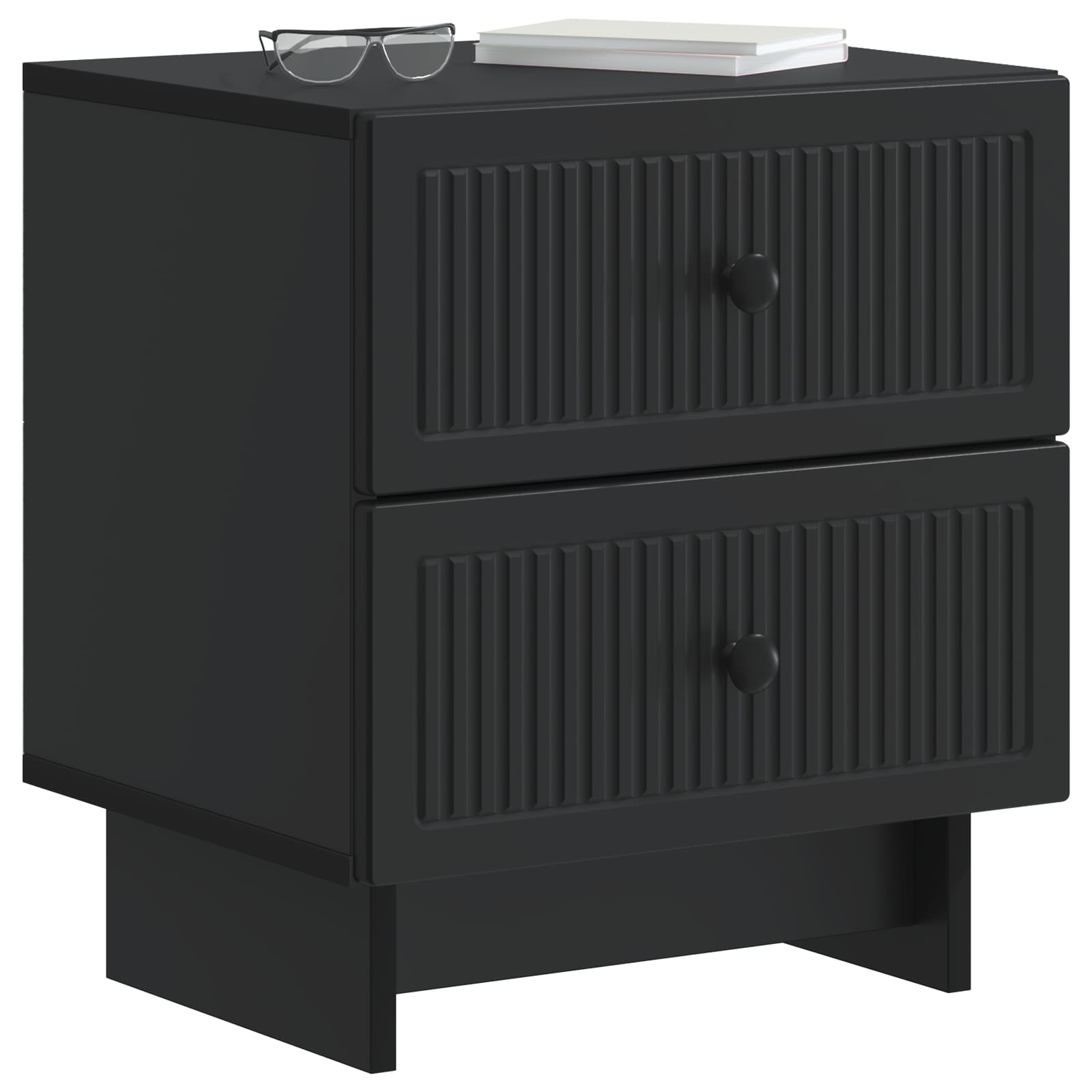 Noćni ormar 2 pcs Crna 43 x 34,5 x 47,5 cm Konstruirano drvo