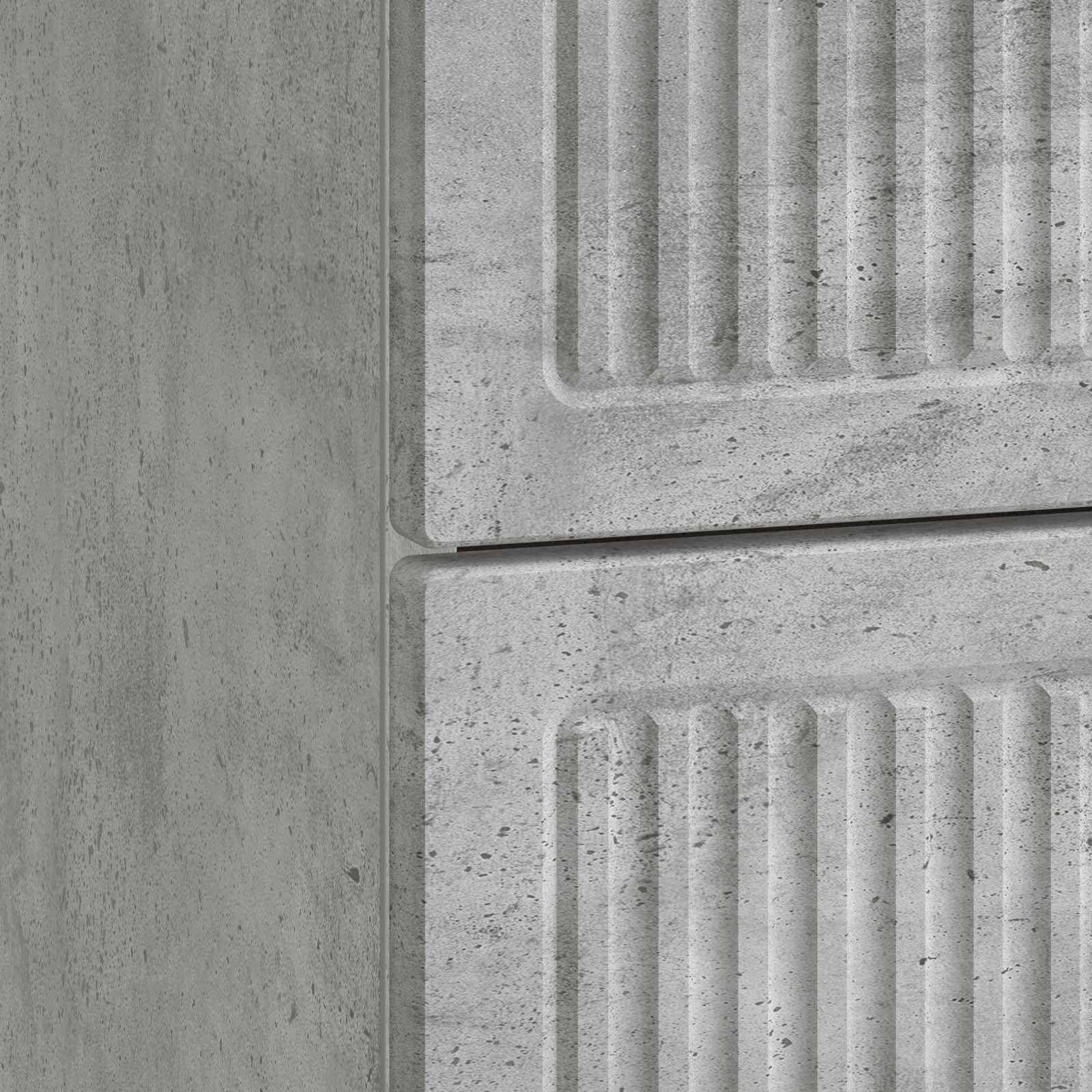 Noćni ormar s ladicama 2 pcs Betonska siva 43 x 34,5 x 47,5 cm
