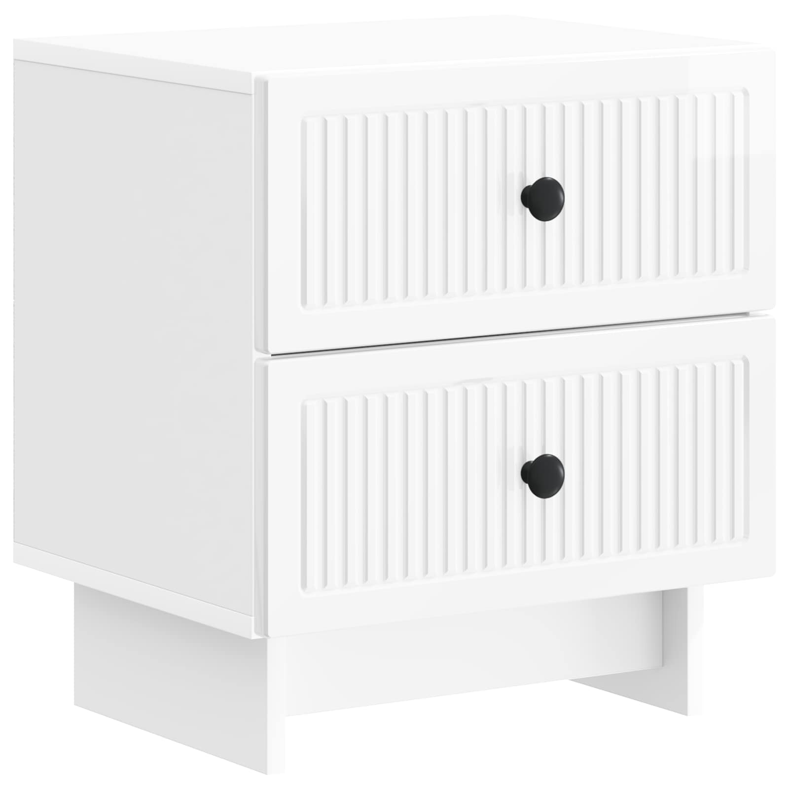 Noćni ormar s ladicama Bijela visokog sjaja 43 x 34,5 x 47,5 cm