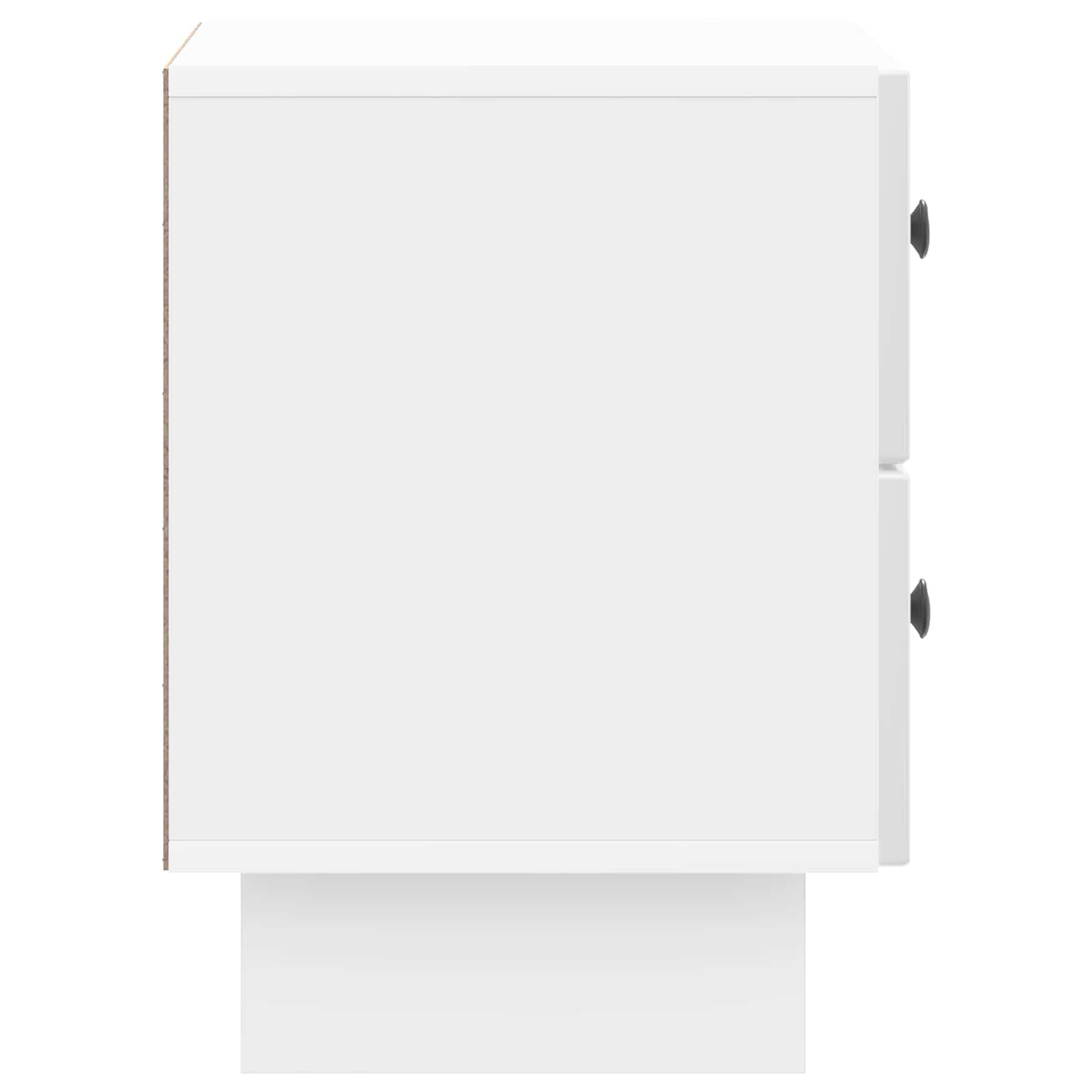 Noćni ormar s ladicama Bijela visokog sjaja 43 x 34,5 x 47,5 cm