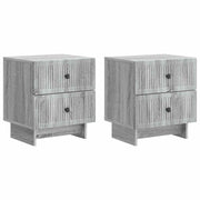 Noćni ormar s ladicama 2 pcs Siva sonoma 43 x 34,5 x 47,5 cm