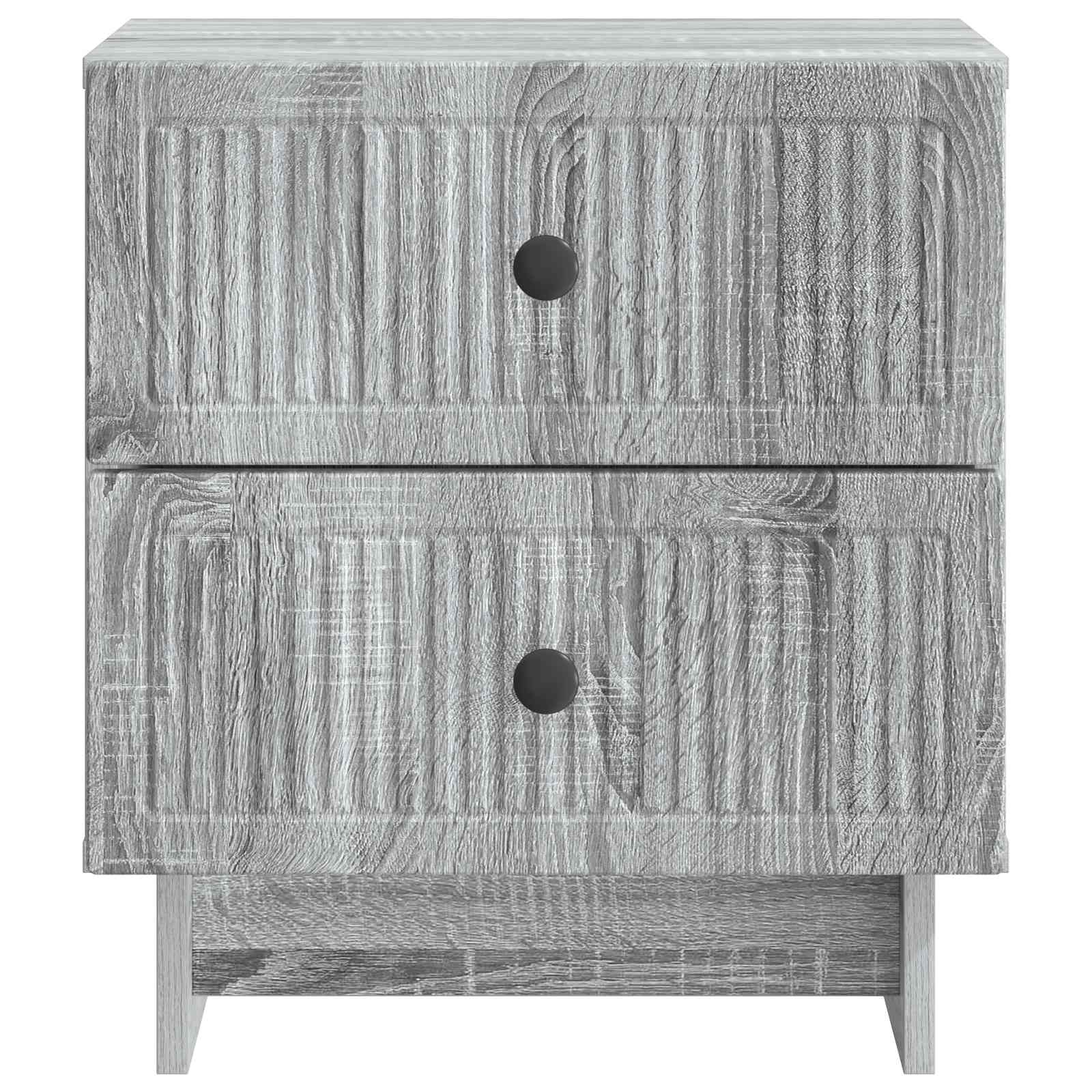 Noćni ormar s ladicama 2 pcs Siva sonoma 43 x 34,5 x 47,5 cm