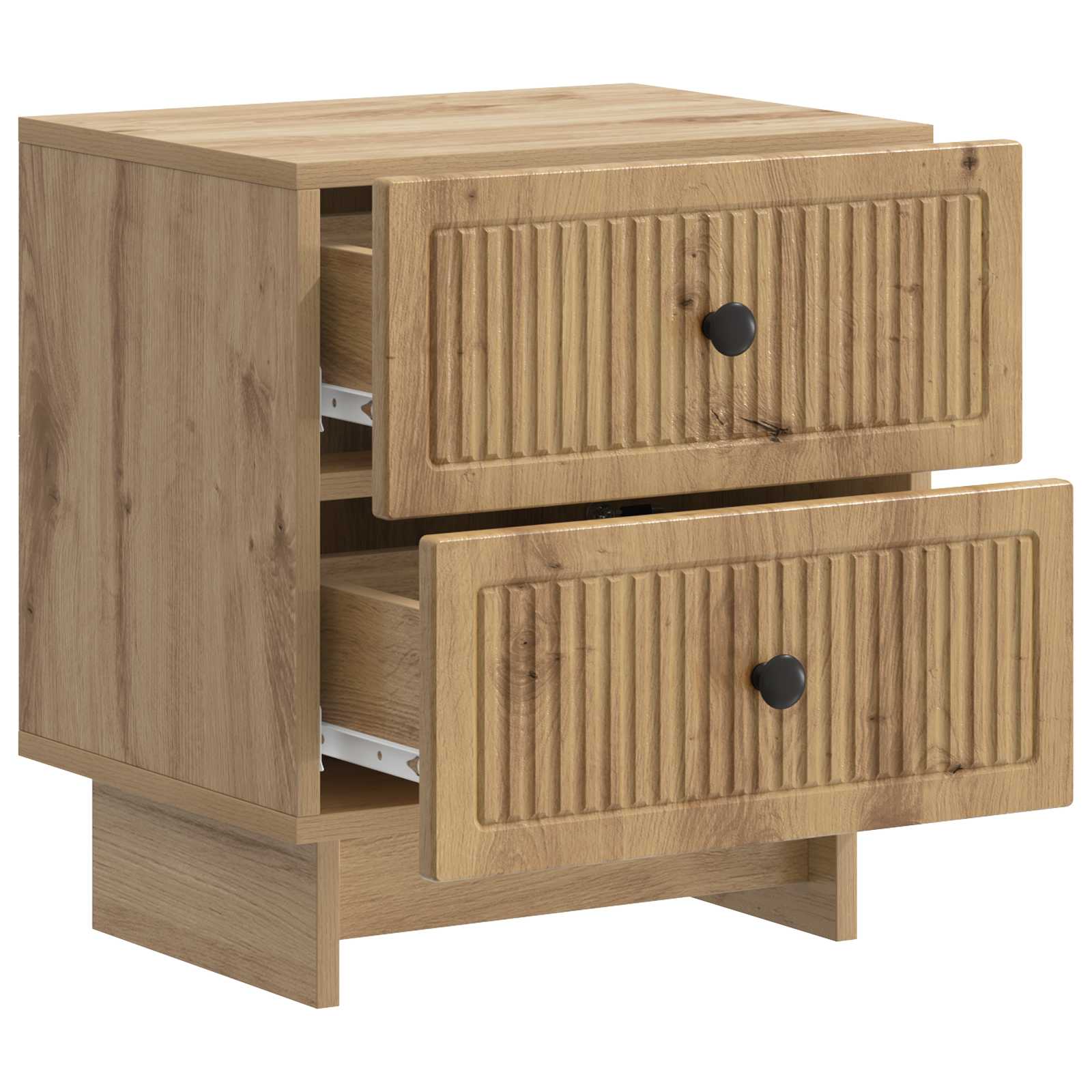Noćni ormar s ladicama 2 pcs Hrast artisan 43 x 34,5 x 47,5 cm