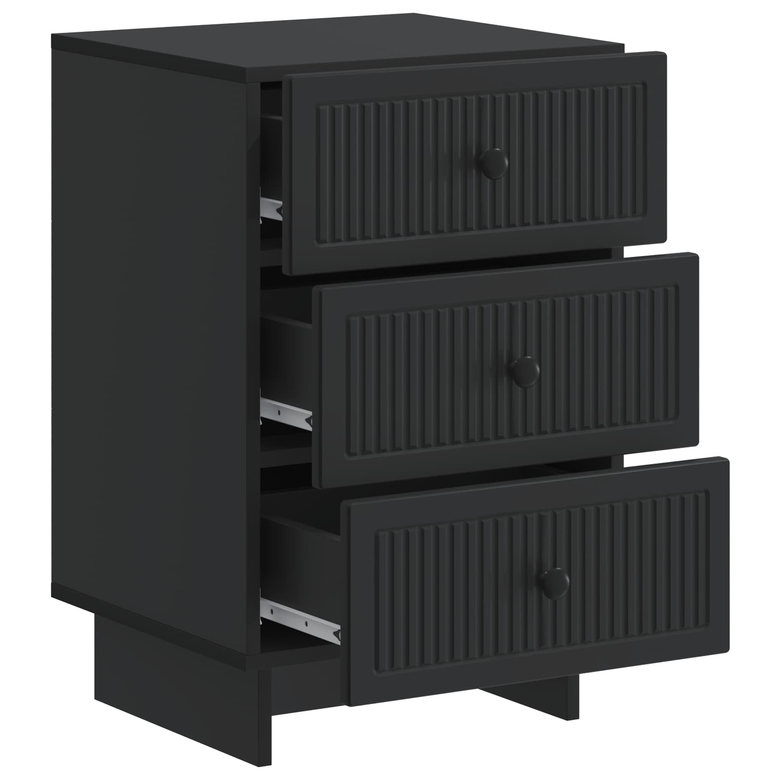 Noćni ormar s ladicama Crna 43 x 41 x 66,5 cm Konstruirano drvo