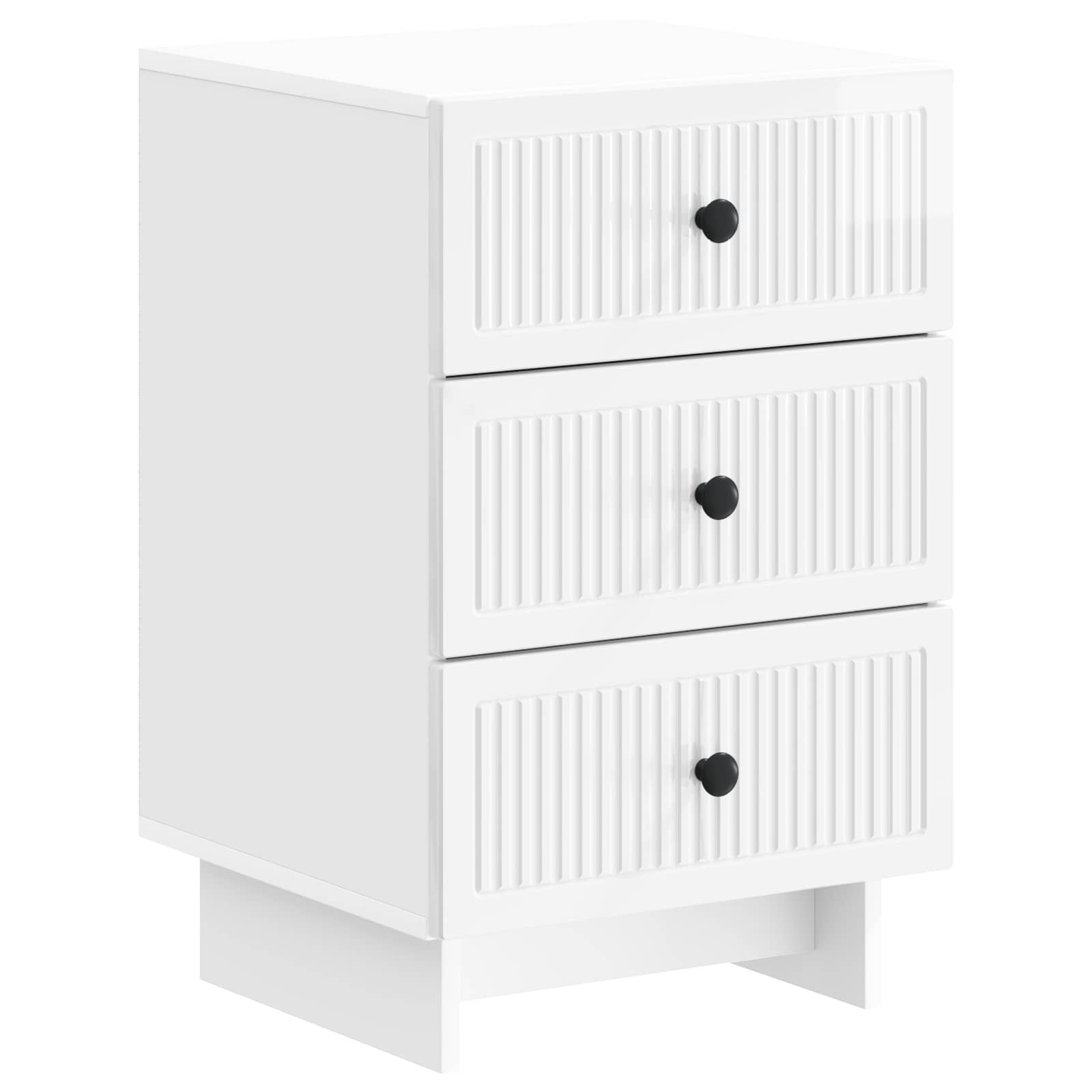 Noćni ormar s ladicama Bijela visokog sjaja 43 x 41 x 66,5 cm