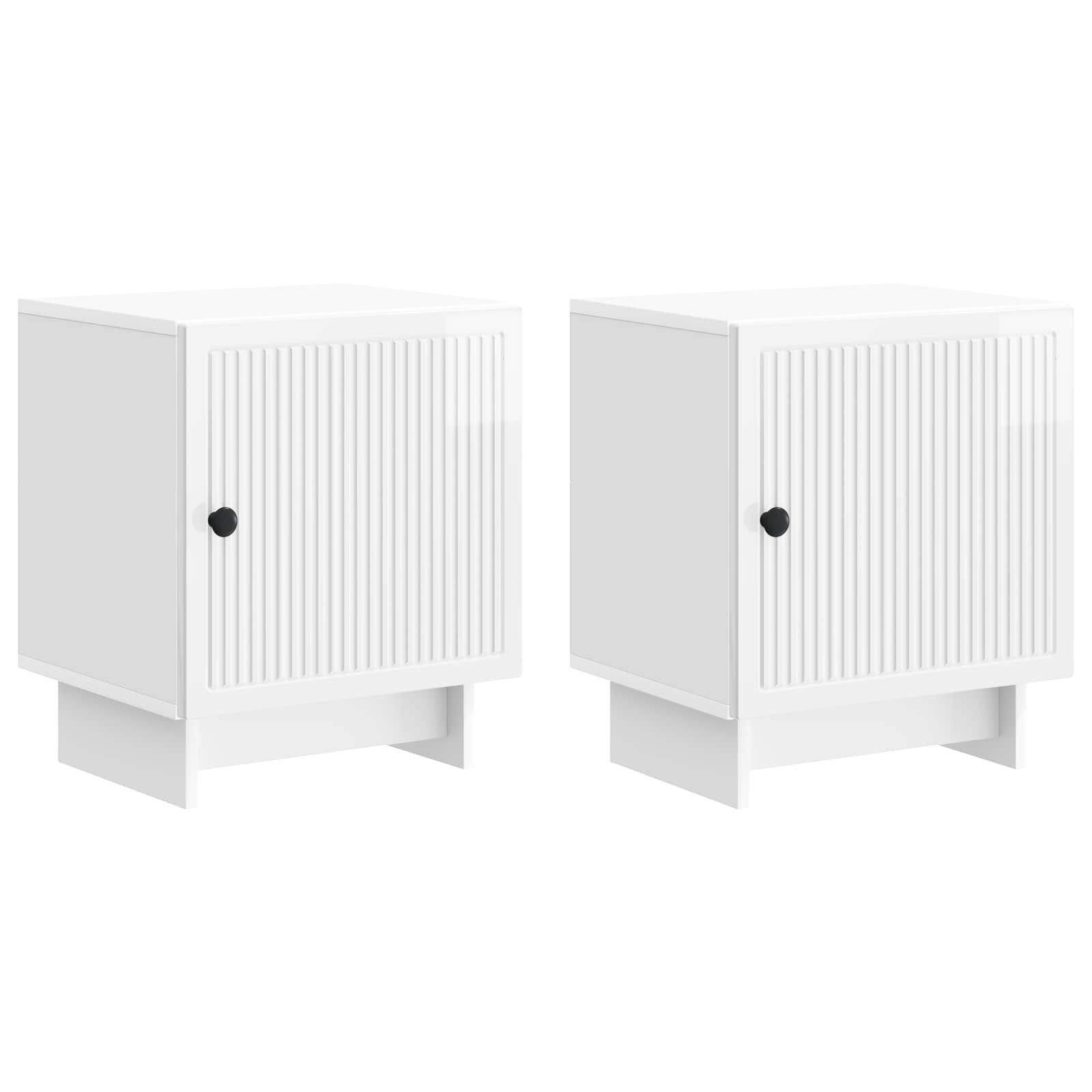Noćni ormar 2 pcs Bijela visokog sjaja 43 x 34,5 x 50 cm