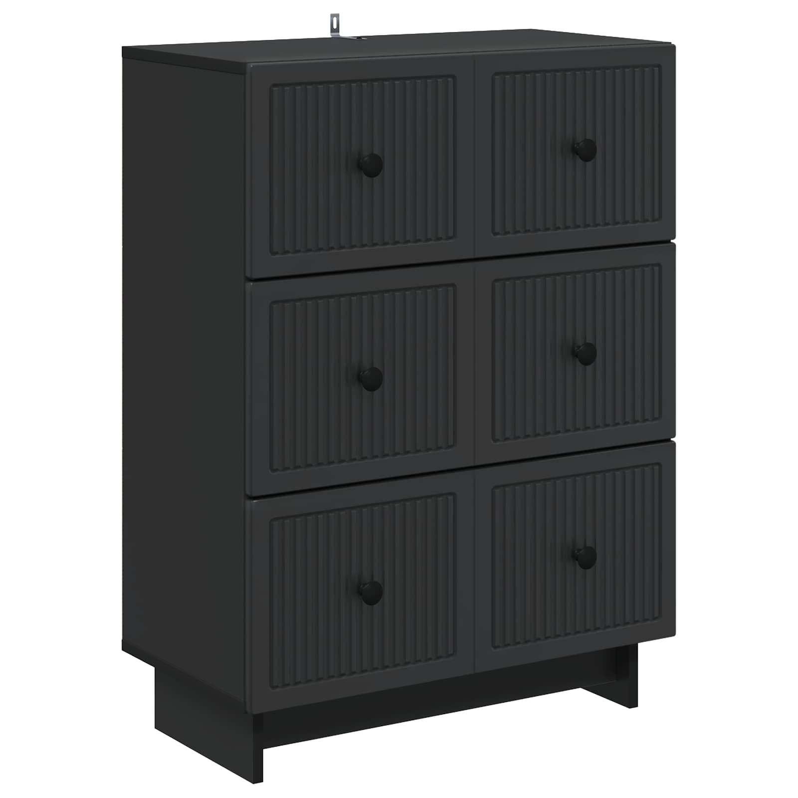 Ormar s ladicama Crna 66 x 34,5 x 90 cm Konstruirano drvo