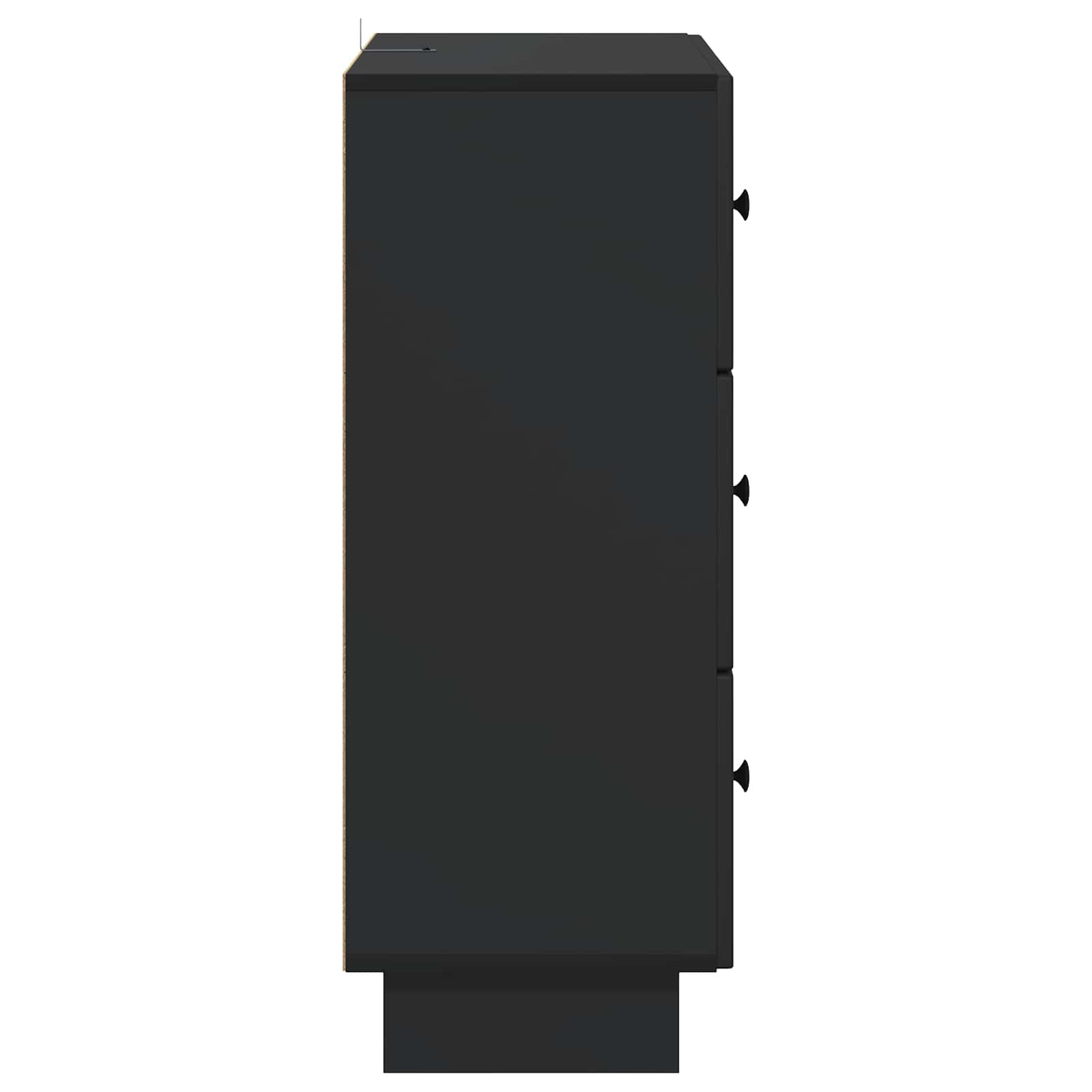 Ormar s ladicama Crna 66 x 34,5 x 90 cm Konstruirano drvo