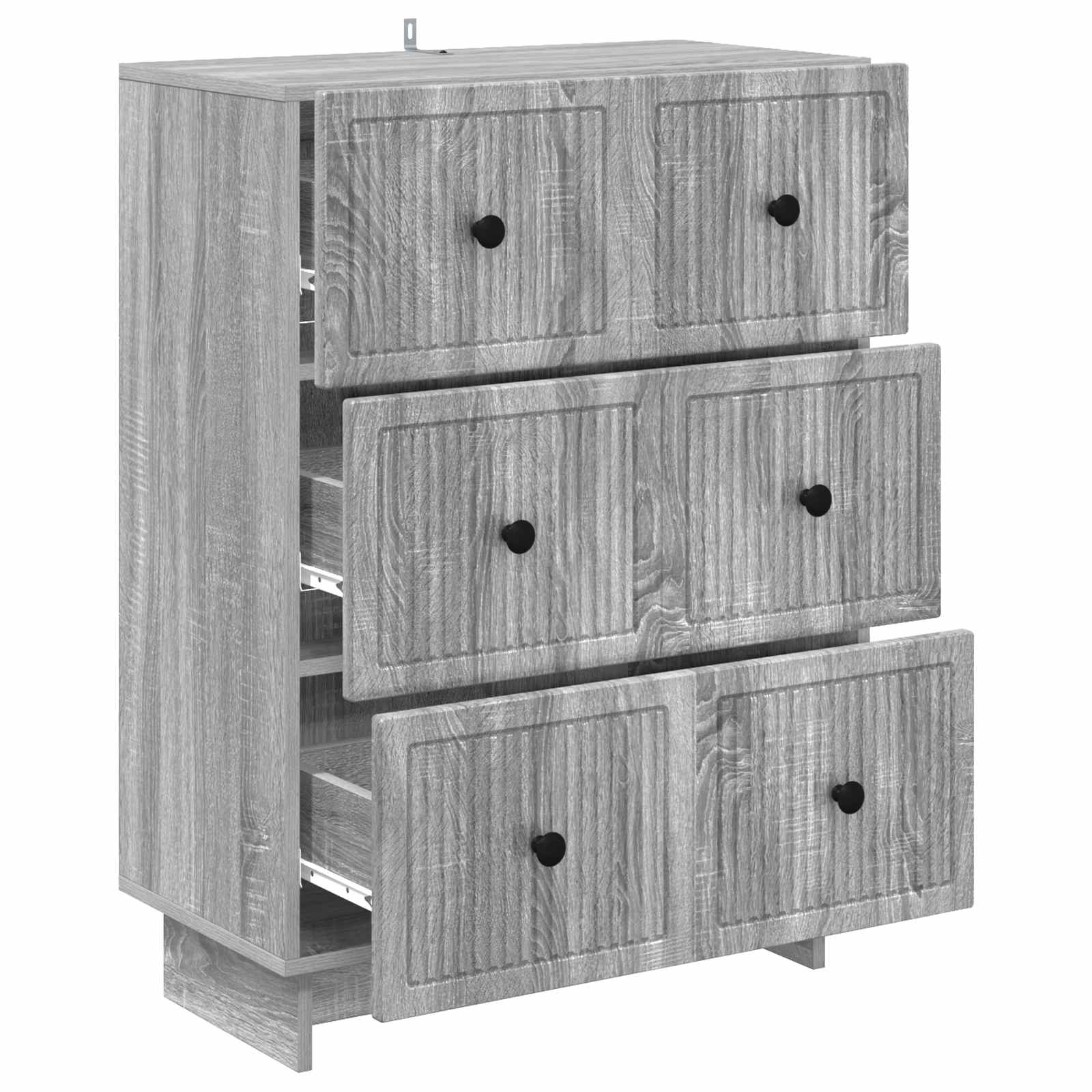 Ormar s ladicama Siva sonoma 66 x 34,5 x 90 cm