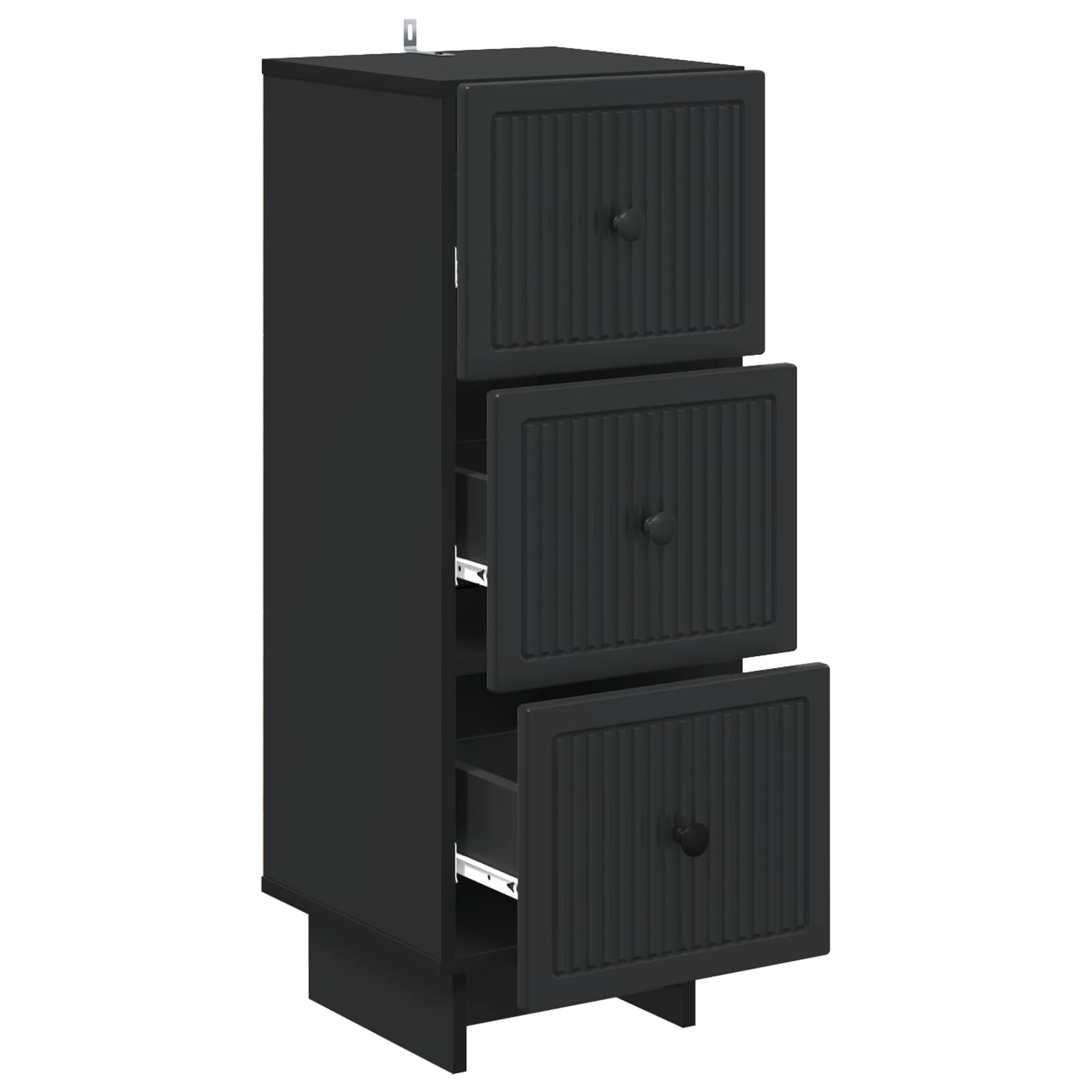 Ormar s ladicama Crna 33 x 34,5 x 90 cm Konstruirano drvo