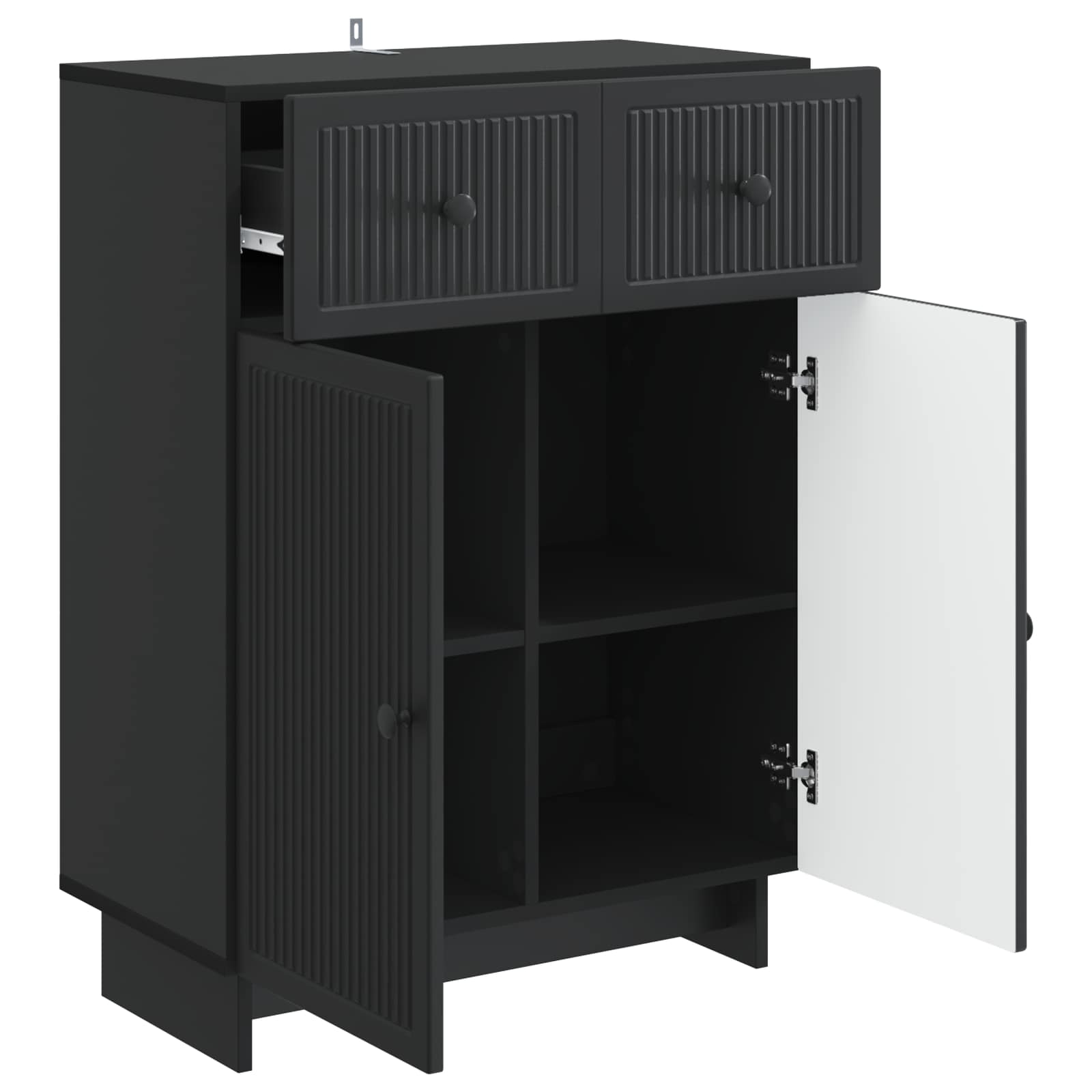 Kreveta s ladicama Crna 66 x 34,5 x 90 cm Konstruirano drvo