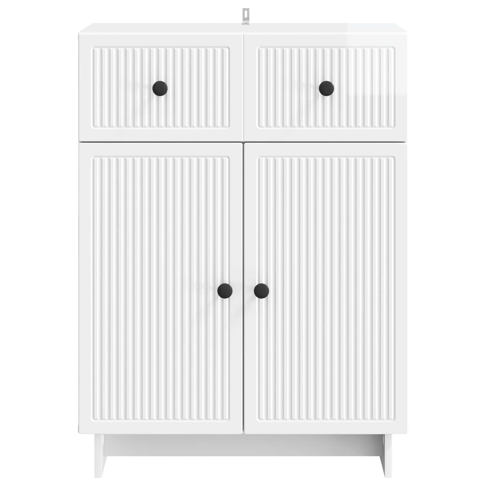 Kreveta s ladicama Bijela visokog sjaja 66 x 34,5 x 90 cm