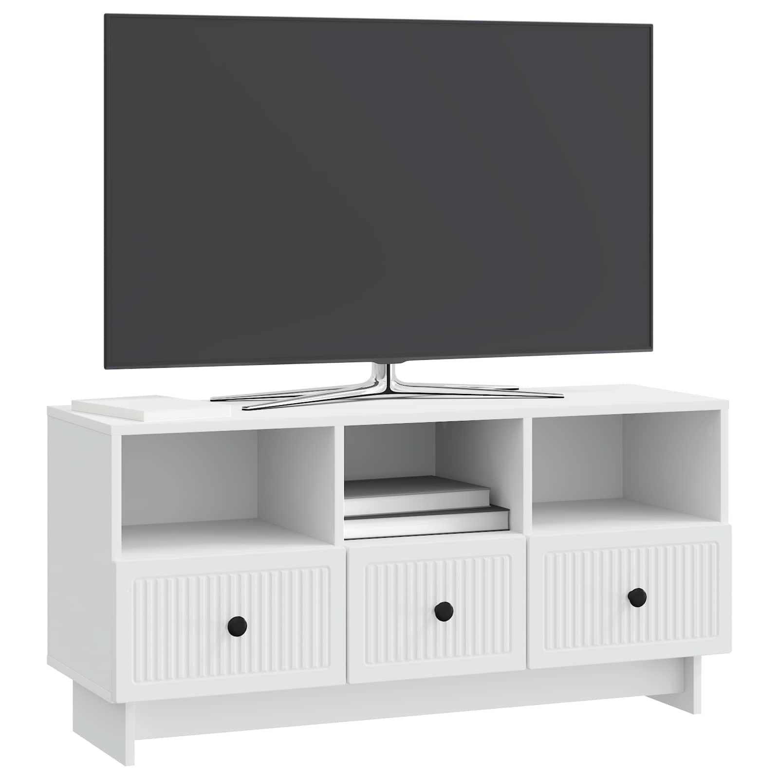 TV ormar s ladicama Bijela 102 x 34,5 x 50 cm Konstruirano drvo