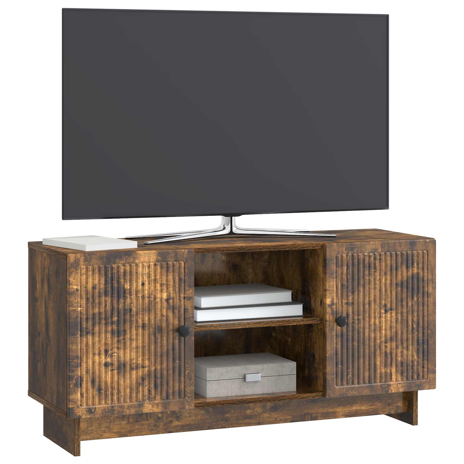 TV ormar 102 x 34,5 x 50 cm Dimljeni hrast Konstruirano drvo