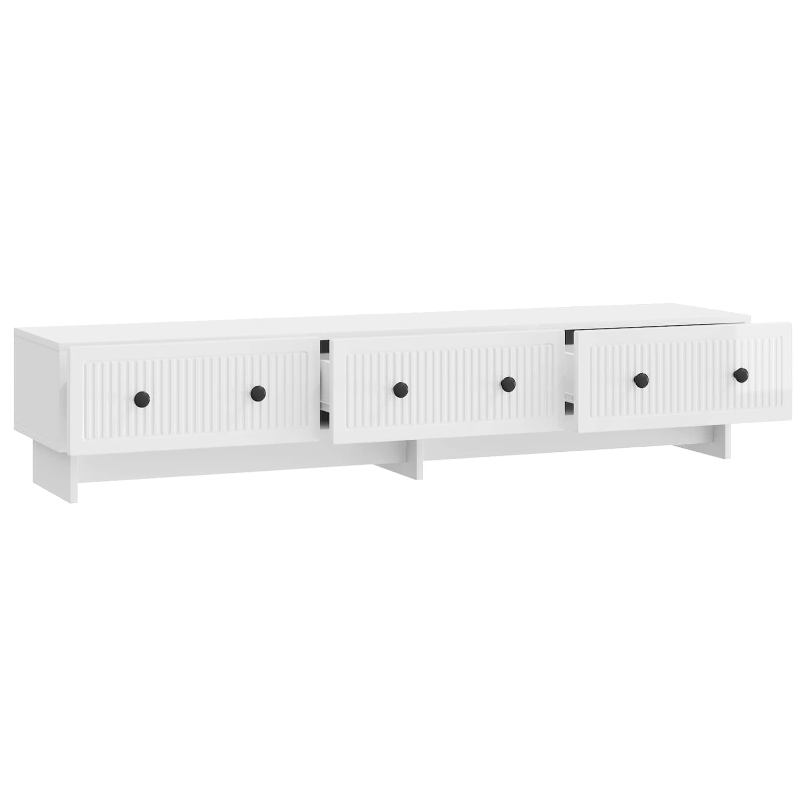 TV ormar s ladicama Bijela visokog sjaja 147 x 34,5 x 30 cm