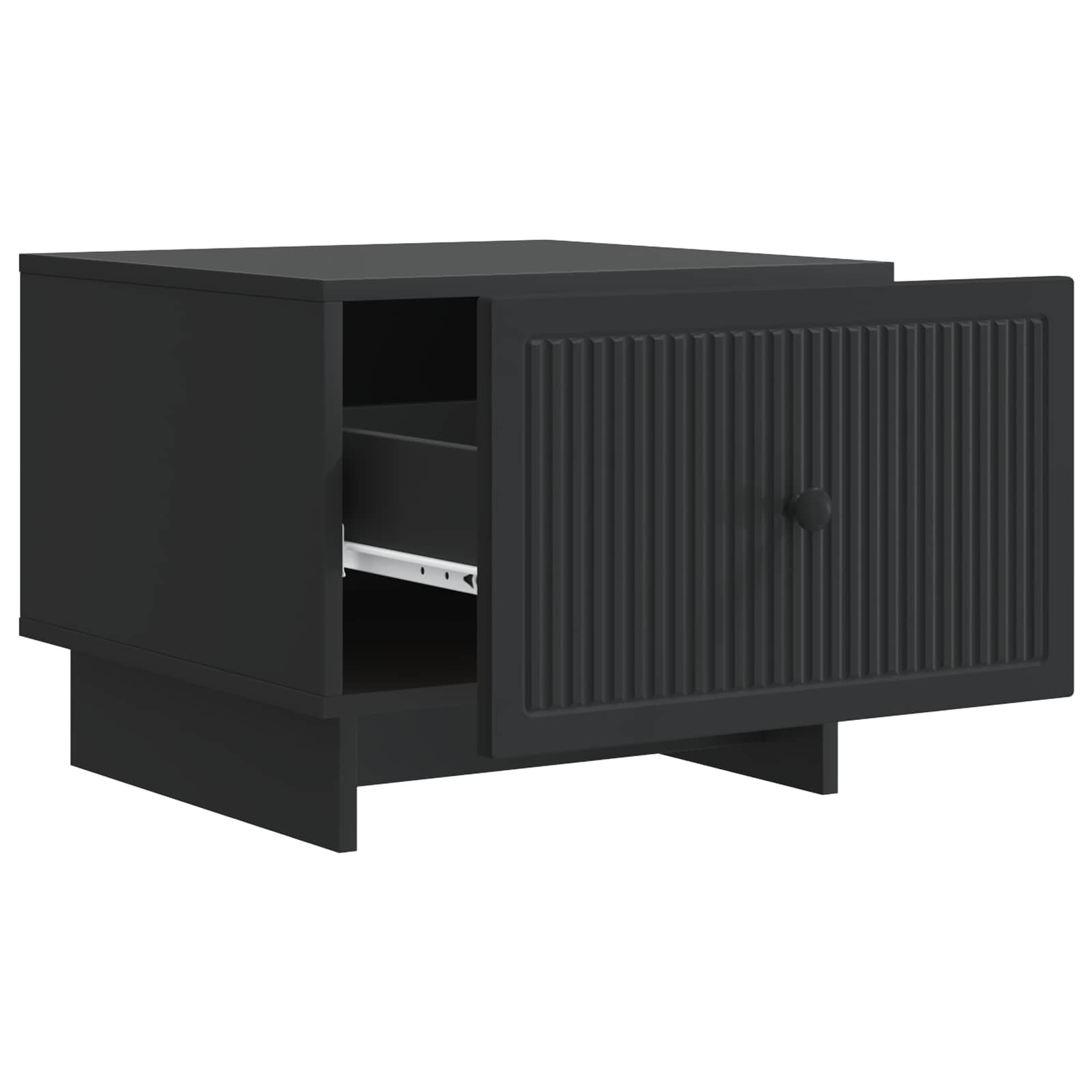 Kava Stol s ladicama Crna 49 x 50 x 40 cm Konstruirano drvo