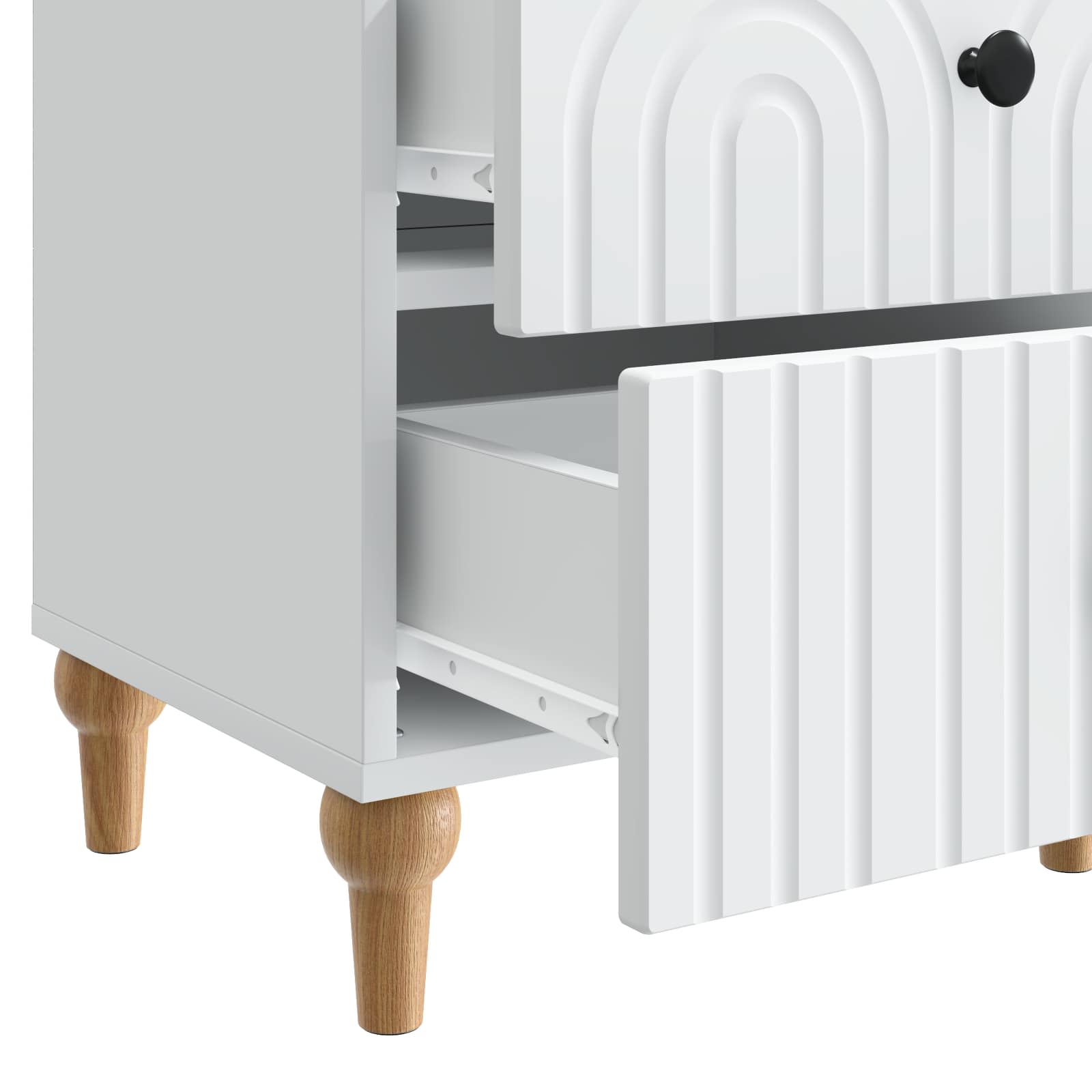 Noćni ormar 2 pcs Bijela 43 x 34,5 x 48 cm Konstruirano drvo
