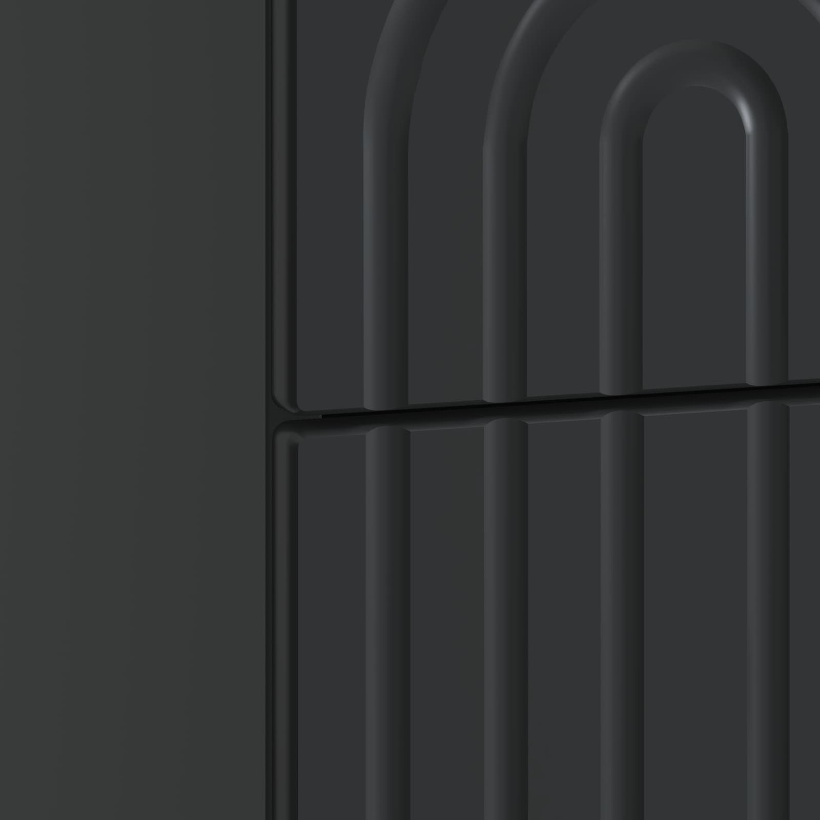 Noćni ormar s ladicama Crna 43 x 34,5 x 48 cm Konstruirano drvo
