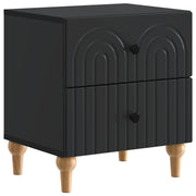 Noćni ormar s ladicama Crna 43 x 34,5 x 48 cm Konstruirano drvo