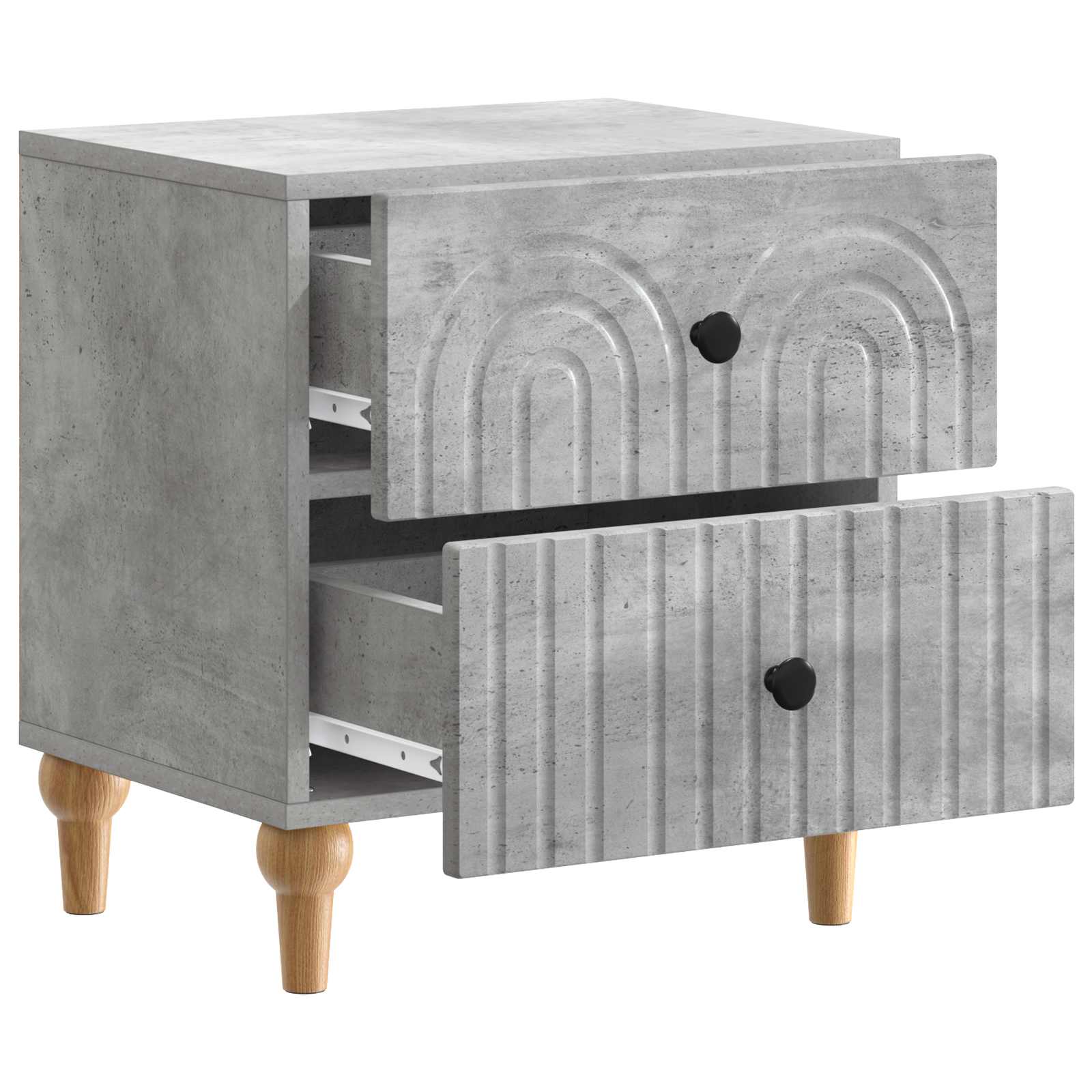 Noćni ormar Betonska siva 43 x 34,5 x 48 cm Konstruirano drvo