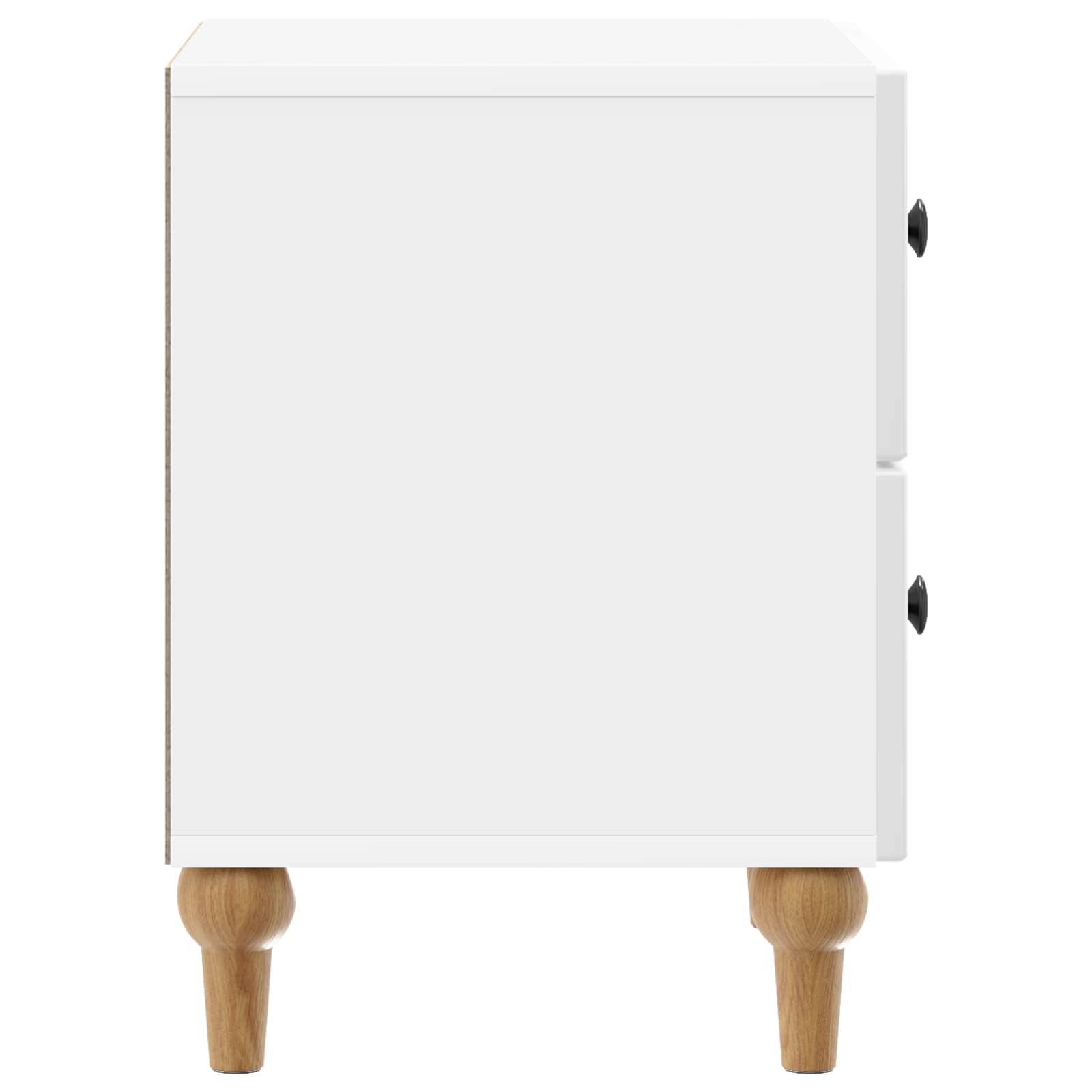 Noćni ormar 2 pcs Bijela visokog sjaja 43 x 34,5 x 48 cm