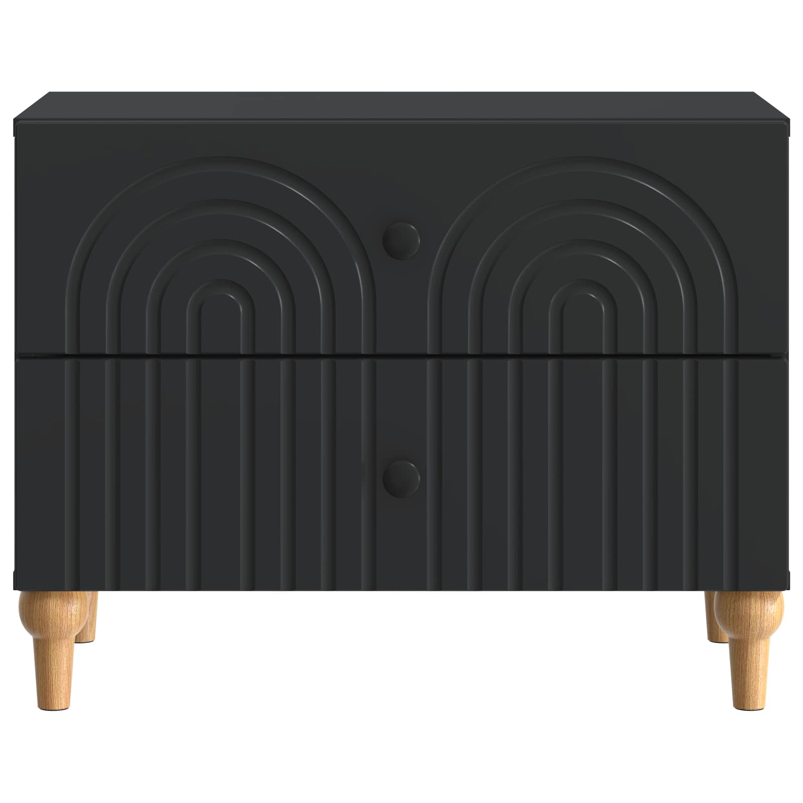 Noćni ormar s ladicama Crna 62 x 34,5 x 48 cm Konstruirano drvo