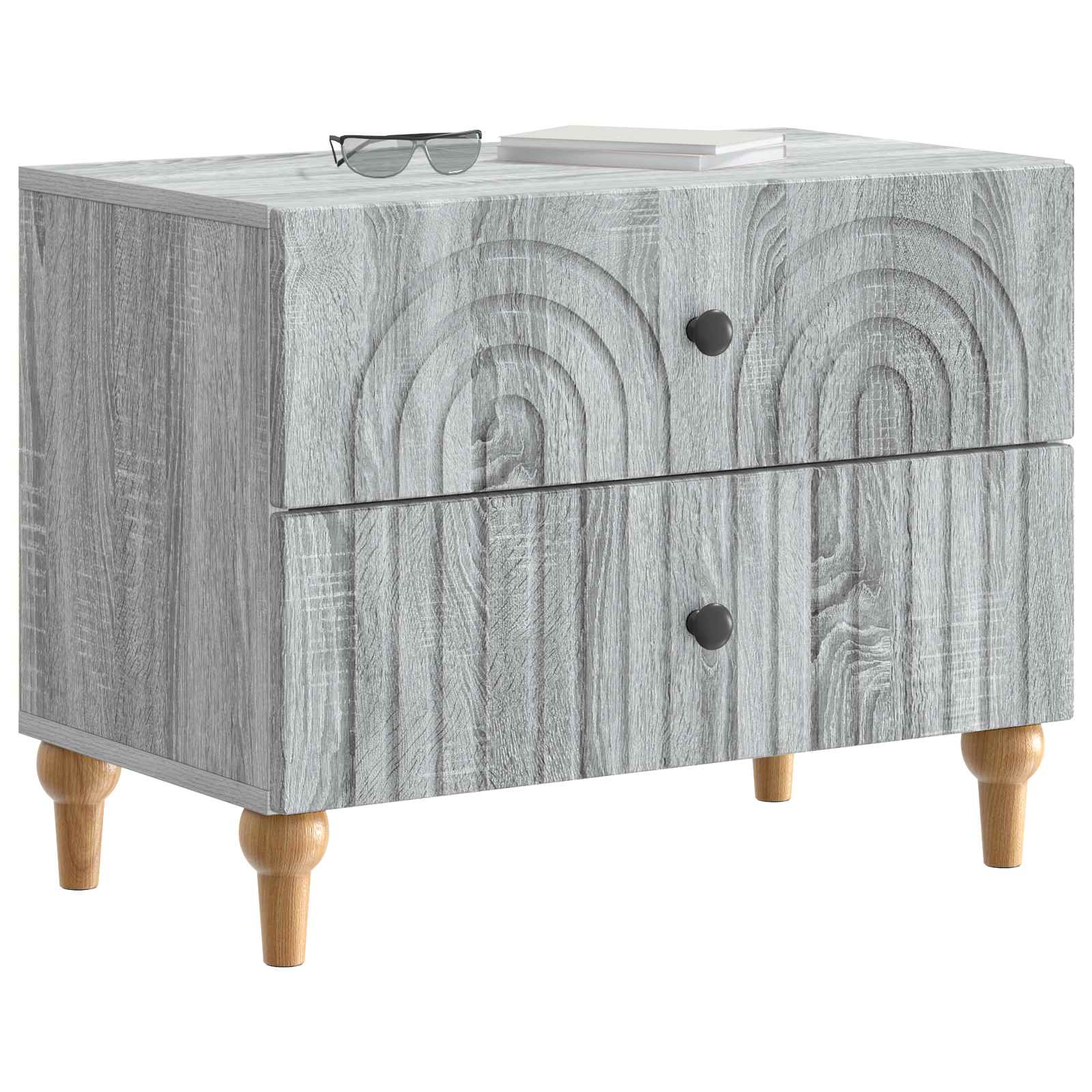 Noćni ormar Siva sonoma 62 x 34,5 x 48 cm Konstruirano drvo