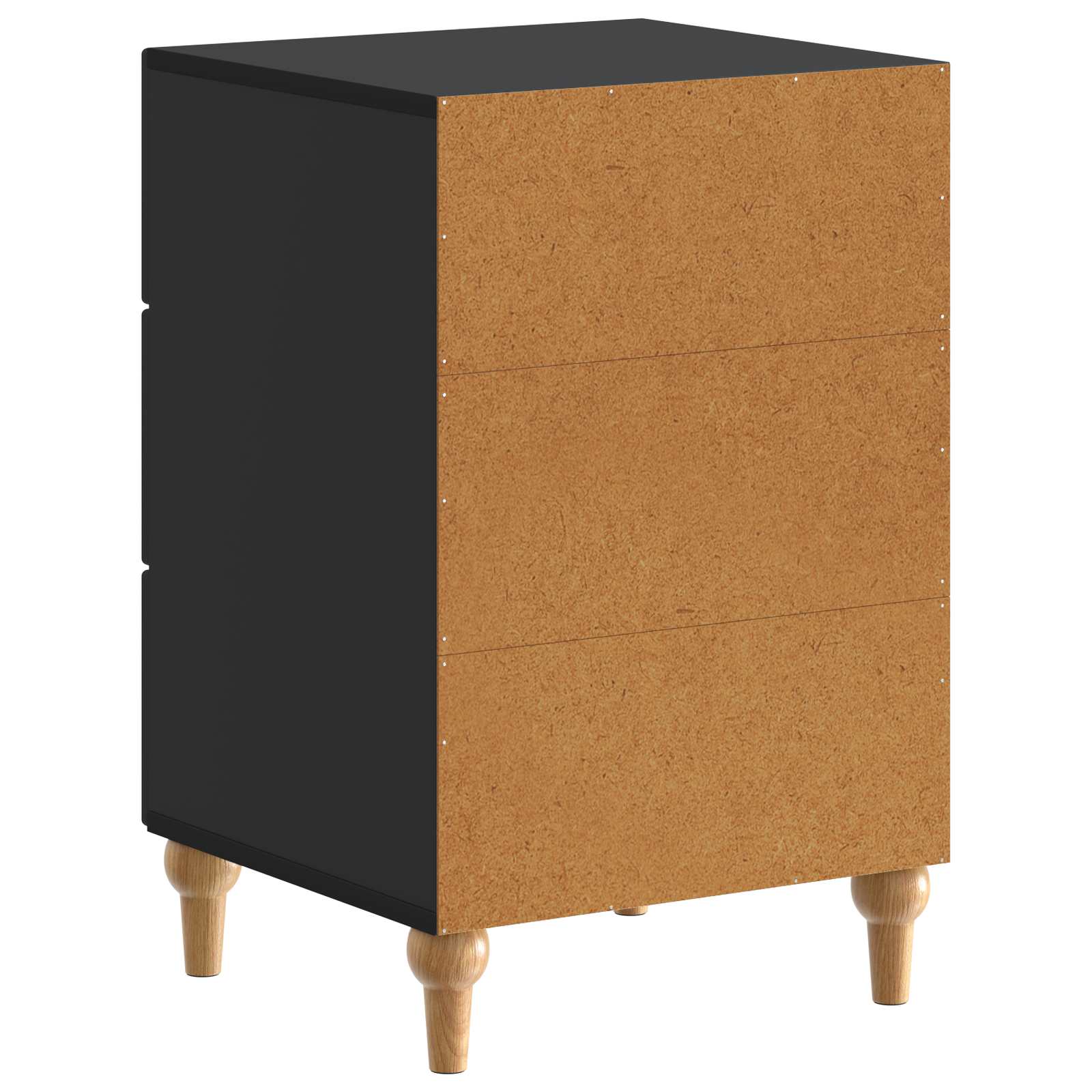 Noćni ormar s ladicama Crna 43x 41 x 66,5 cm Konstruirano drvo