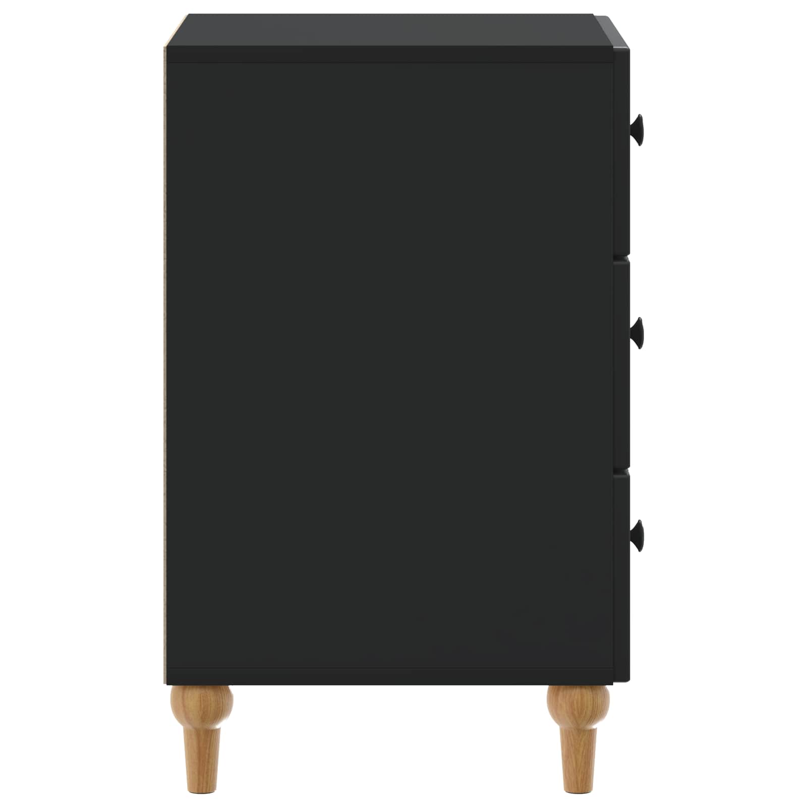 Noćni ormar s ladicama Crna 43x 41 x 66,5 cm Konstruirano drvo
