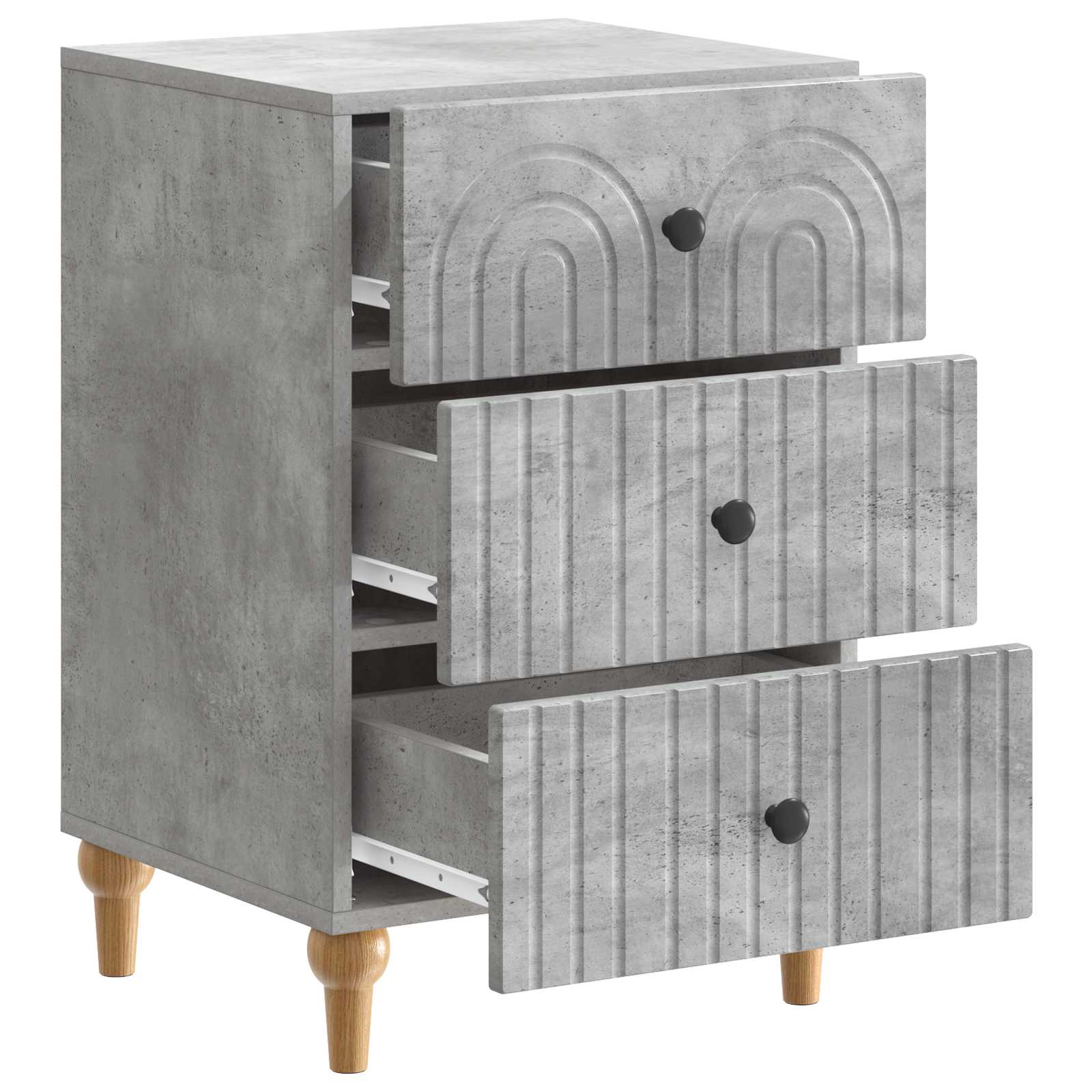 Noćni ormar Betonska siva 43x 41 x 66,5 cm Konstruirano drvo