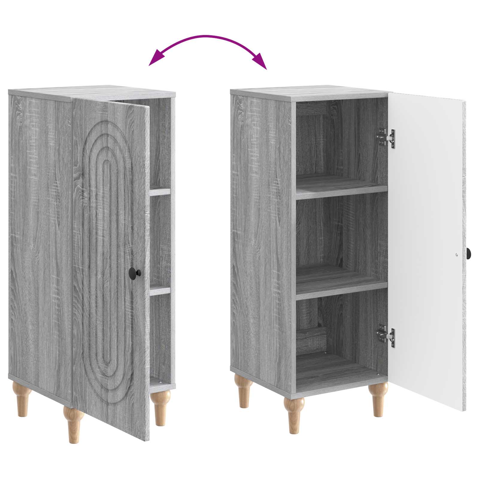 Kreveta Siva sonoma 33 x 34,5 x 90 cm Konstruirano drvo