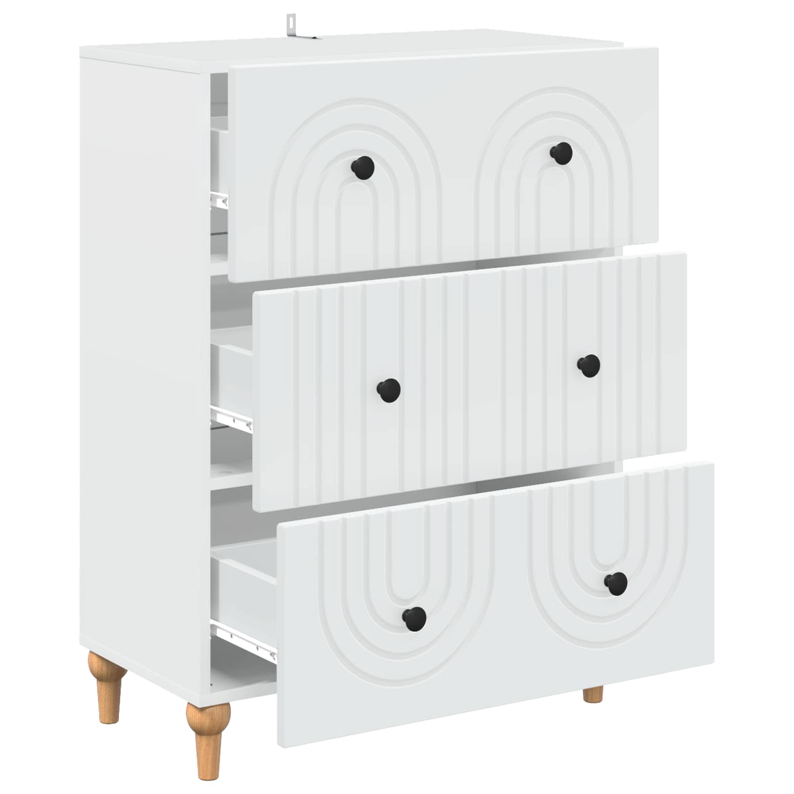 Ormar s ladicama Bijela 66 x 34,5 x 90 cm Konstruirano drvo