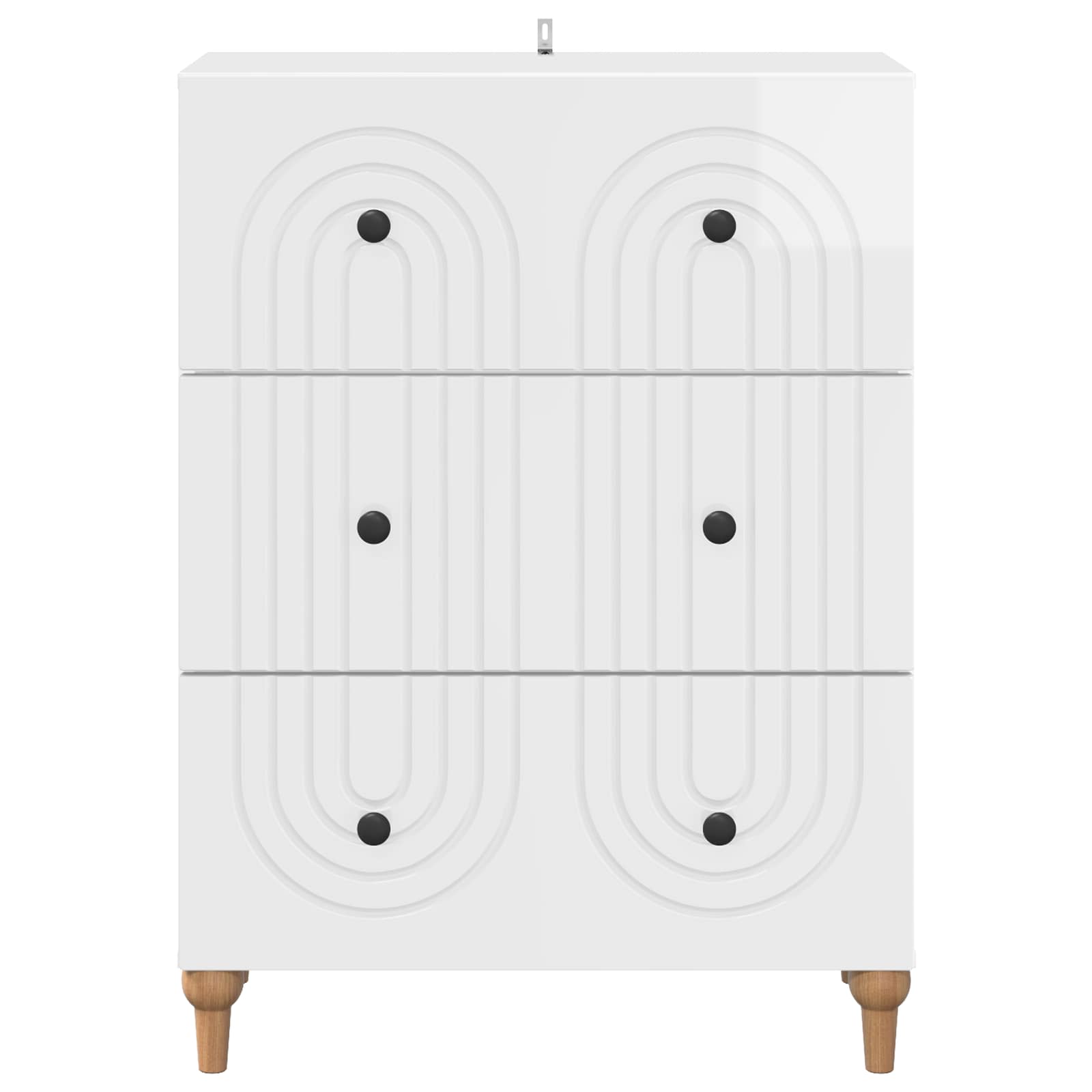 Ormar s ladicama Bijela visokog sjaja 66 x 34,5 x 90 cm