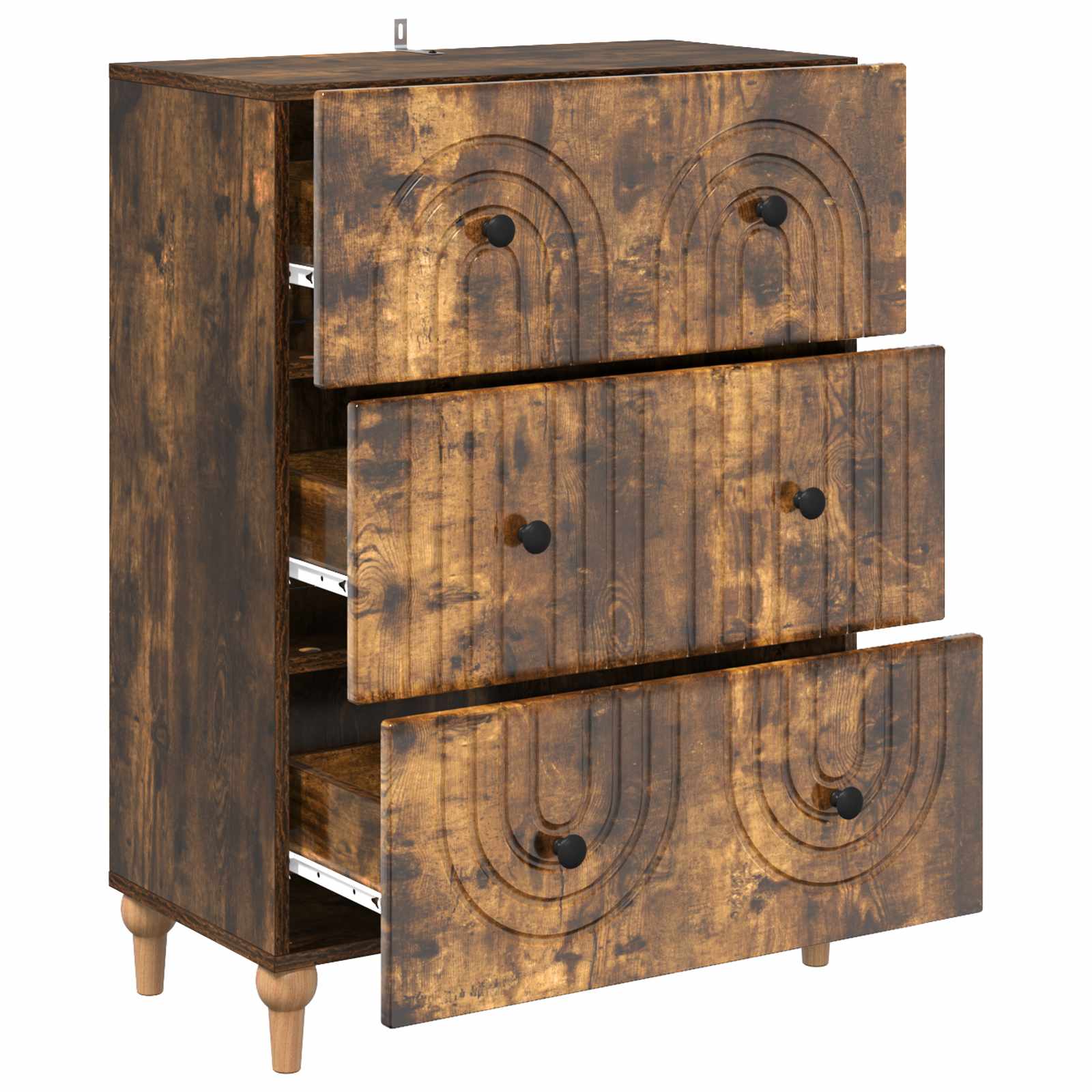 Ormar s ladicama Dimljeni hrast 66 x 34,5 x 90 cm